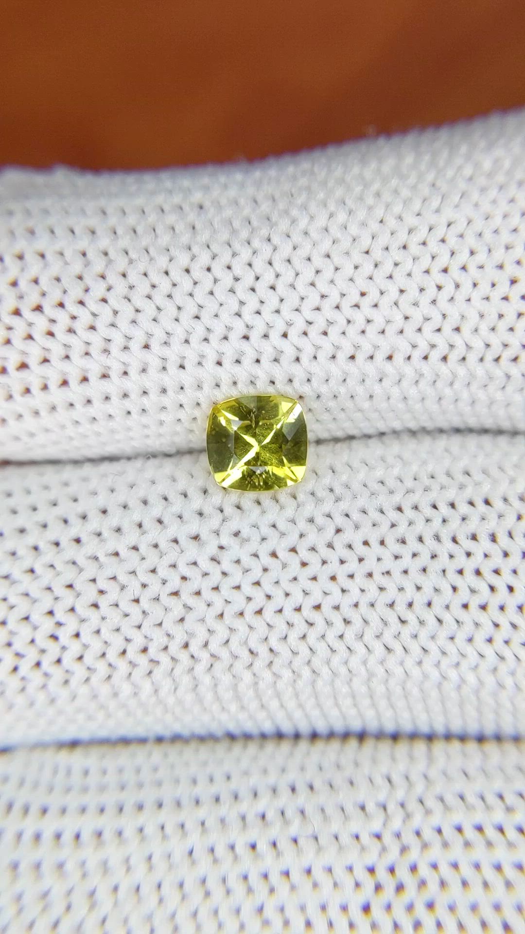 0.67 Ct. Yellowish Green Chrysoberyl from Ceylon (Sri Lanka) Size Video