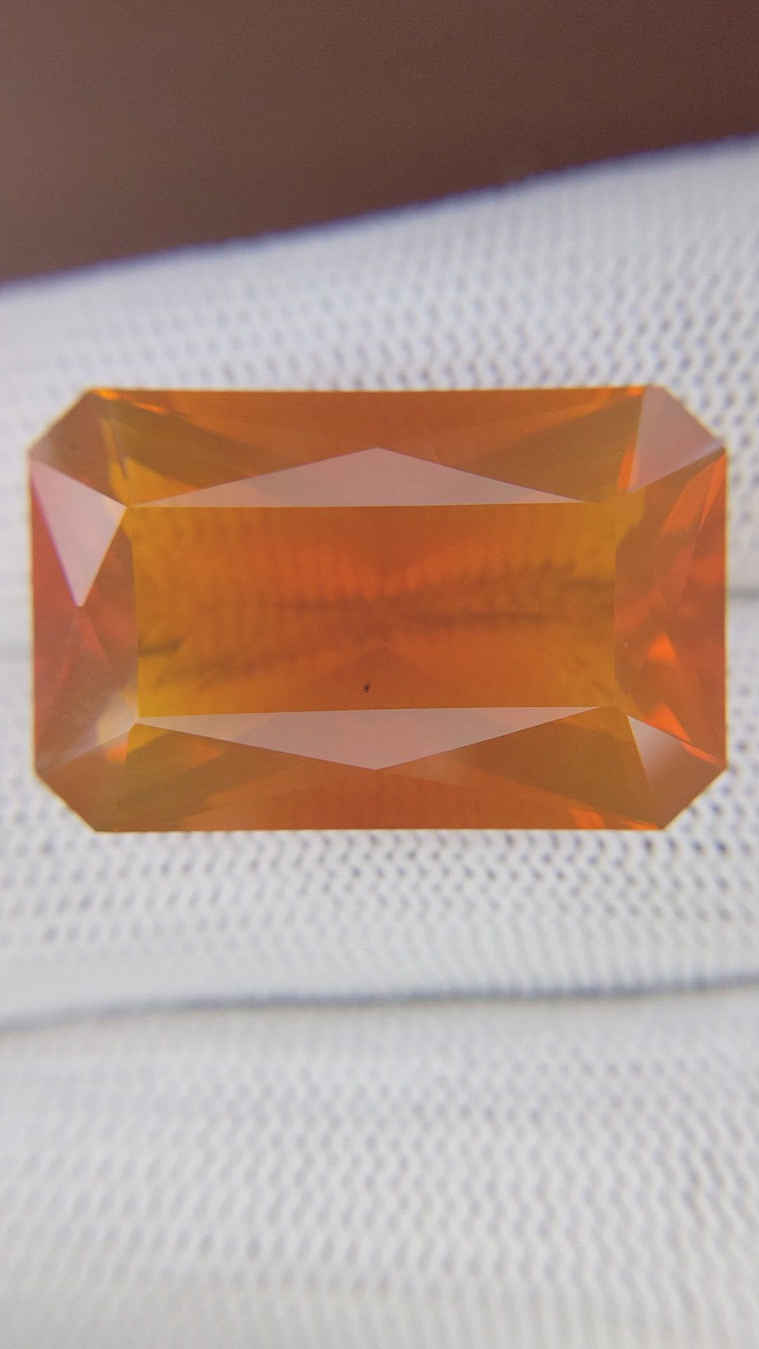 29.62 Ct. Orange Fire Opal from Mexico Size Video