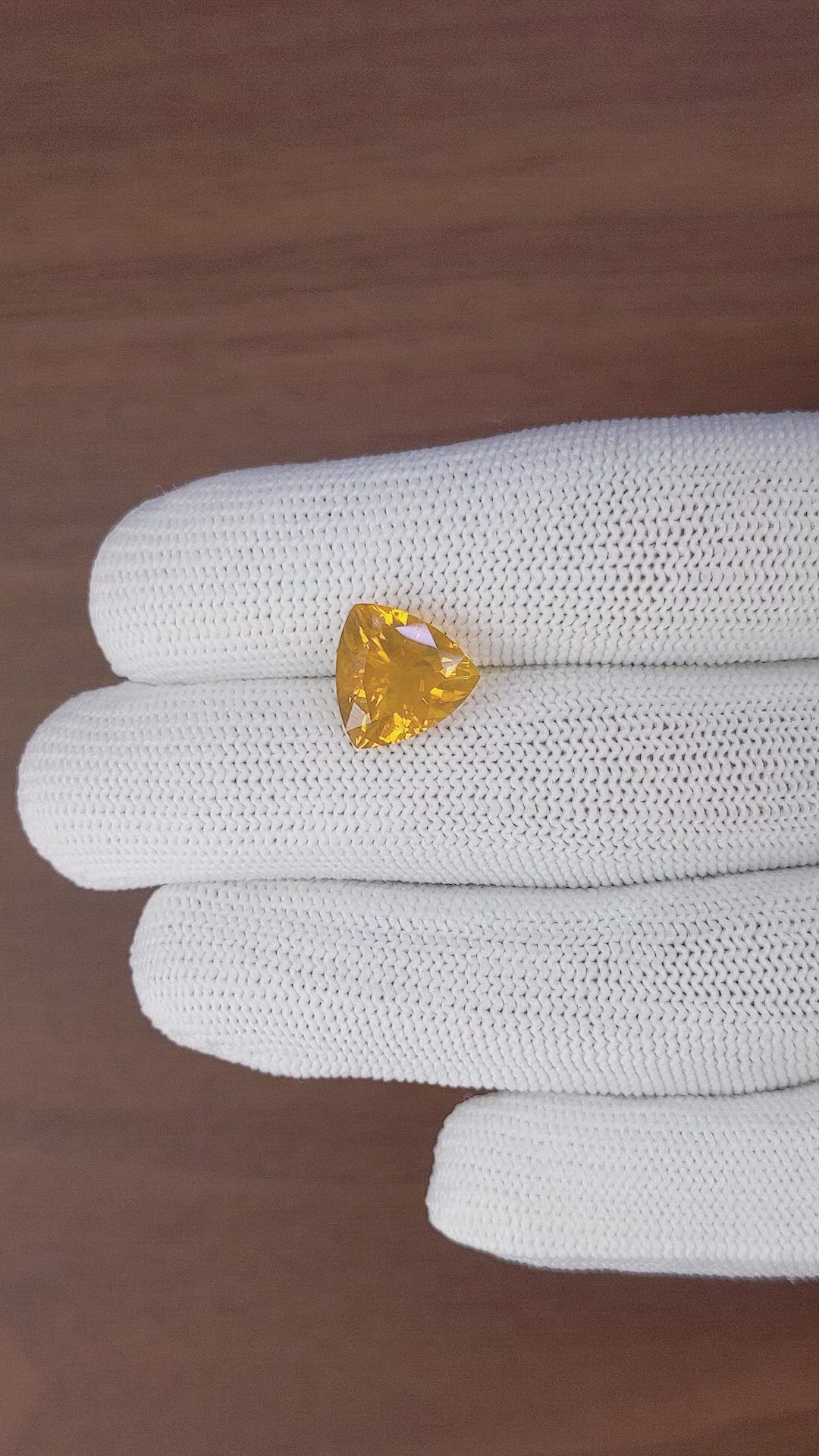 3.36 Ct. Orange Fire Opal from Mexico Size Video