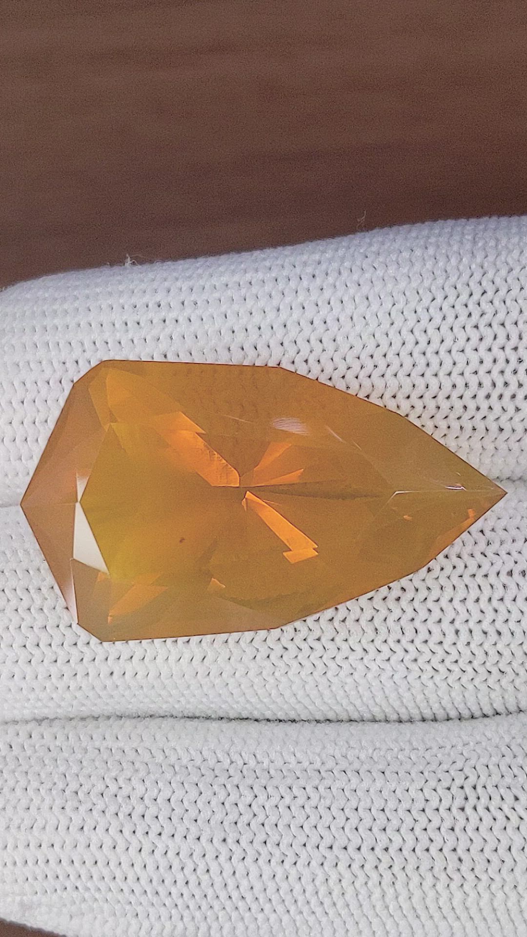 31.44 Ct. Orange Fire Opal from Mexico Size Video