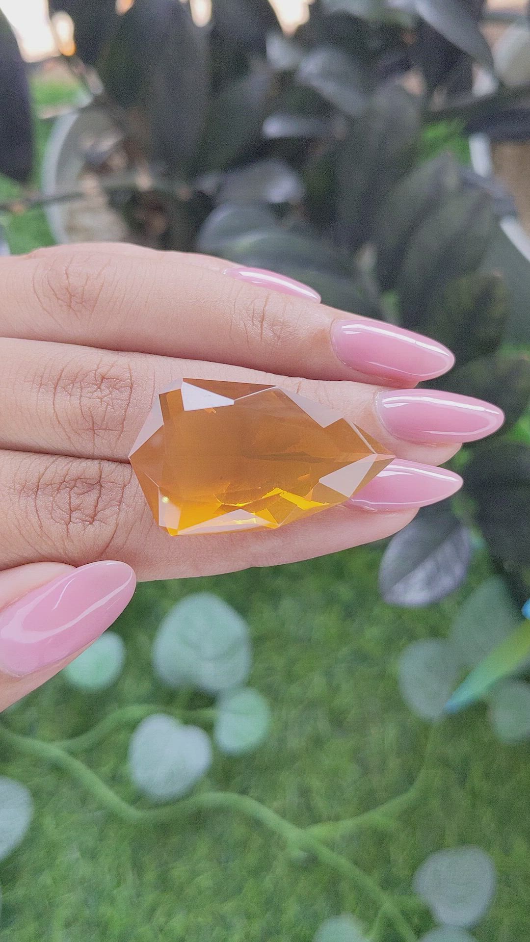 31.44 Ct. Orange Fire Opal from Mexico Size Video