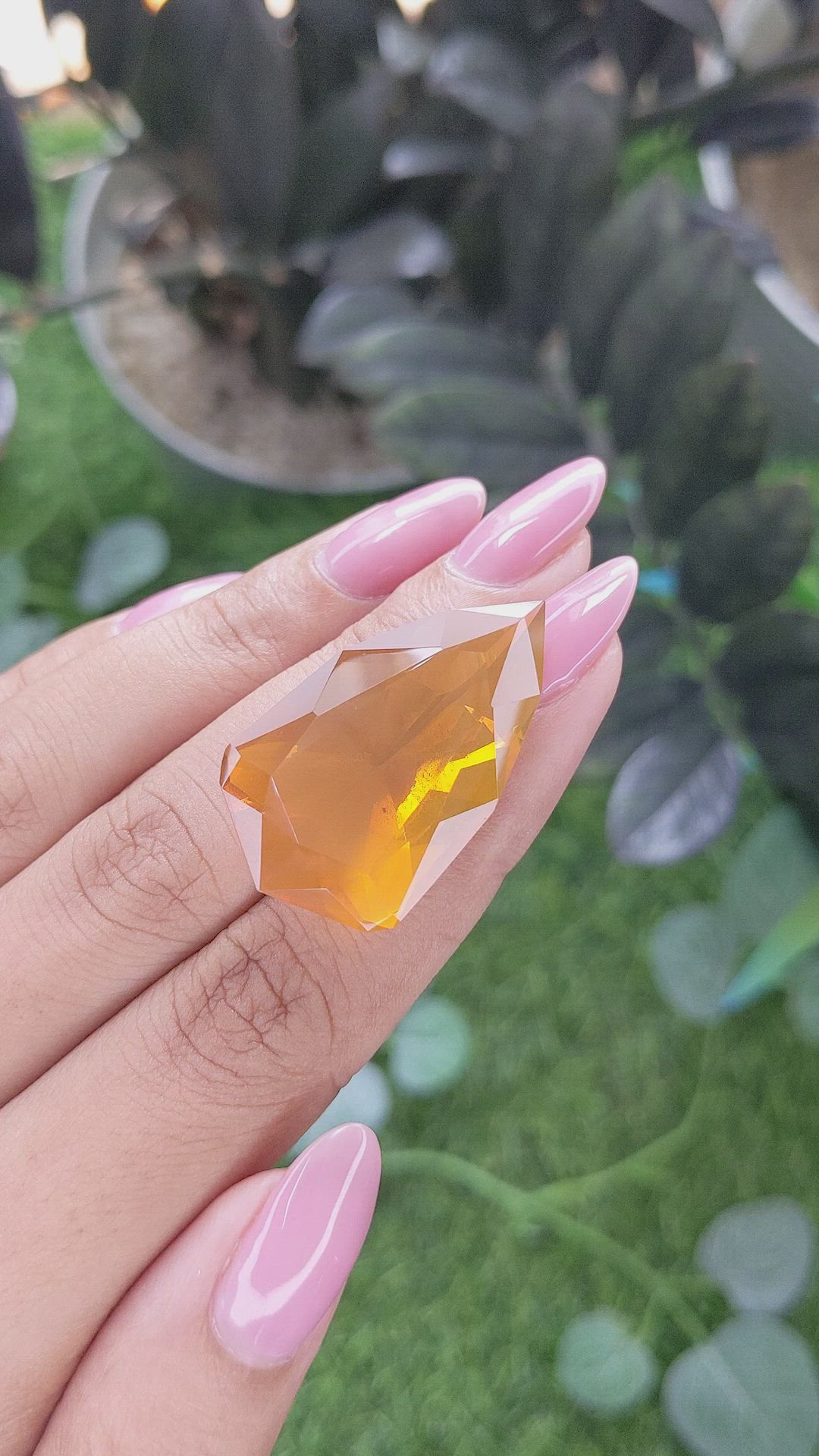 31.44 Ct. Orange Fire Opal from Mexico Size Video