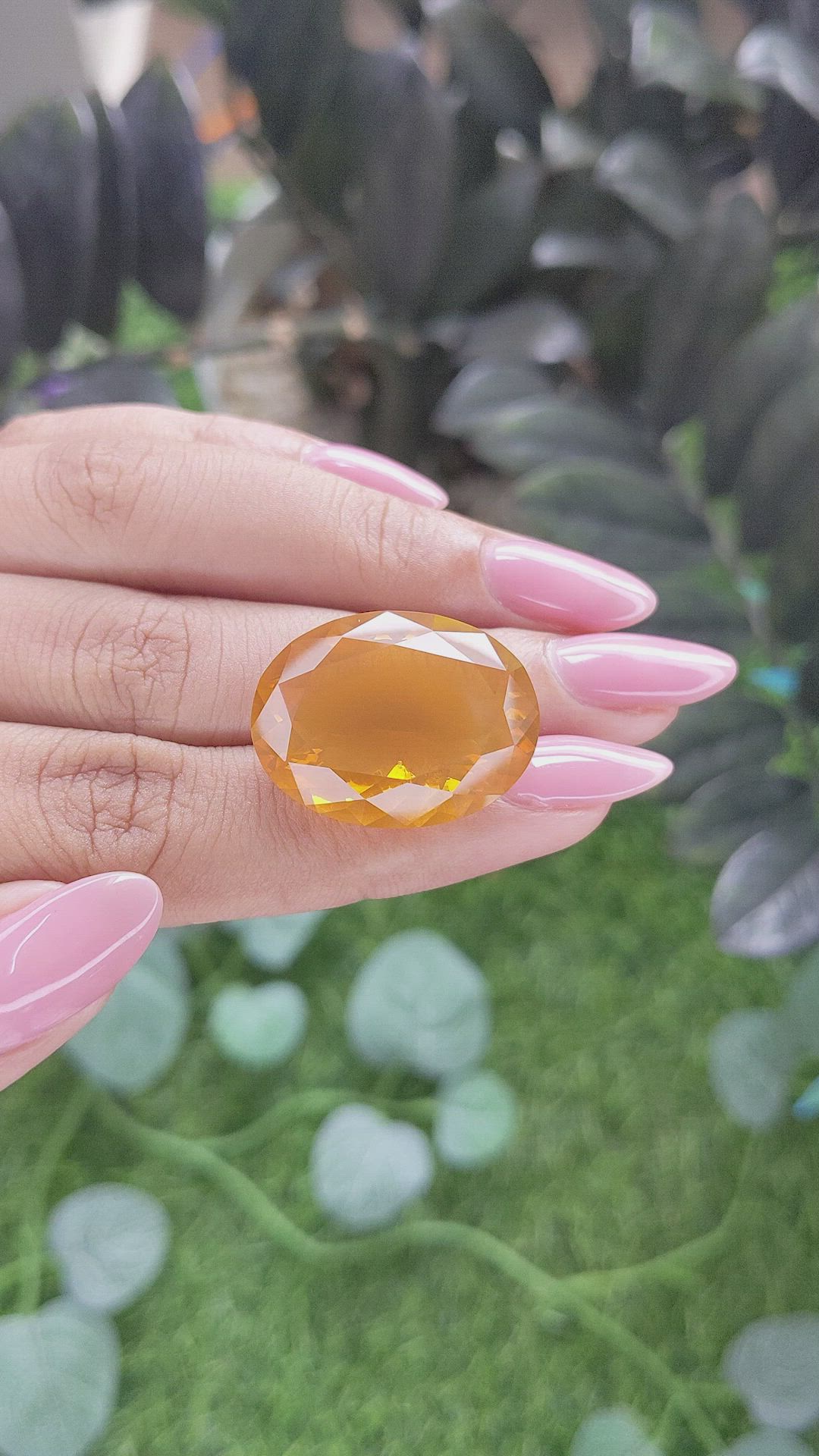 24.01 Ct. Orange Fire Opal from Mexico Size Video