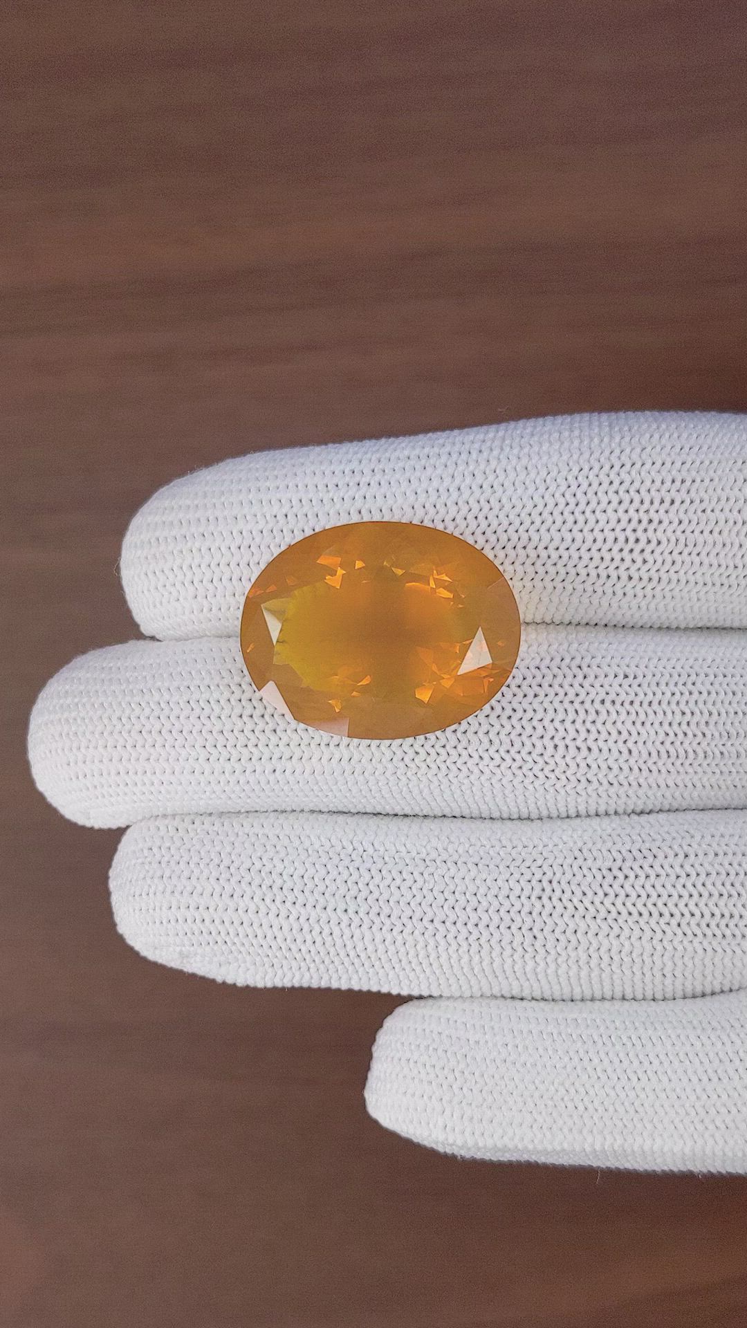 24.01 Ct. Orange Fire Opal from Mexico Size Video