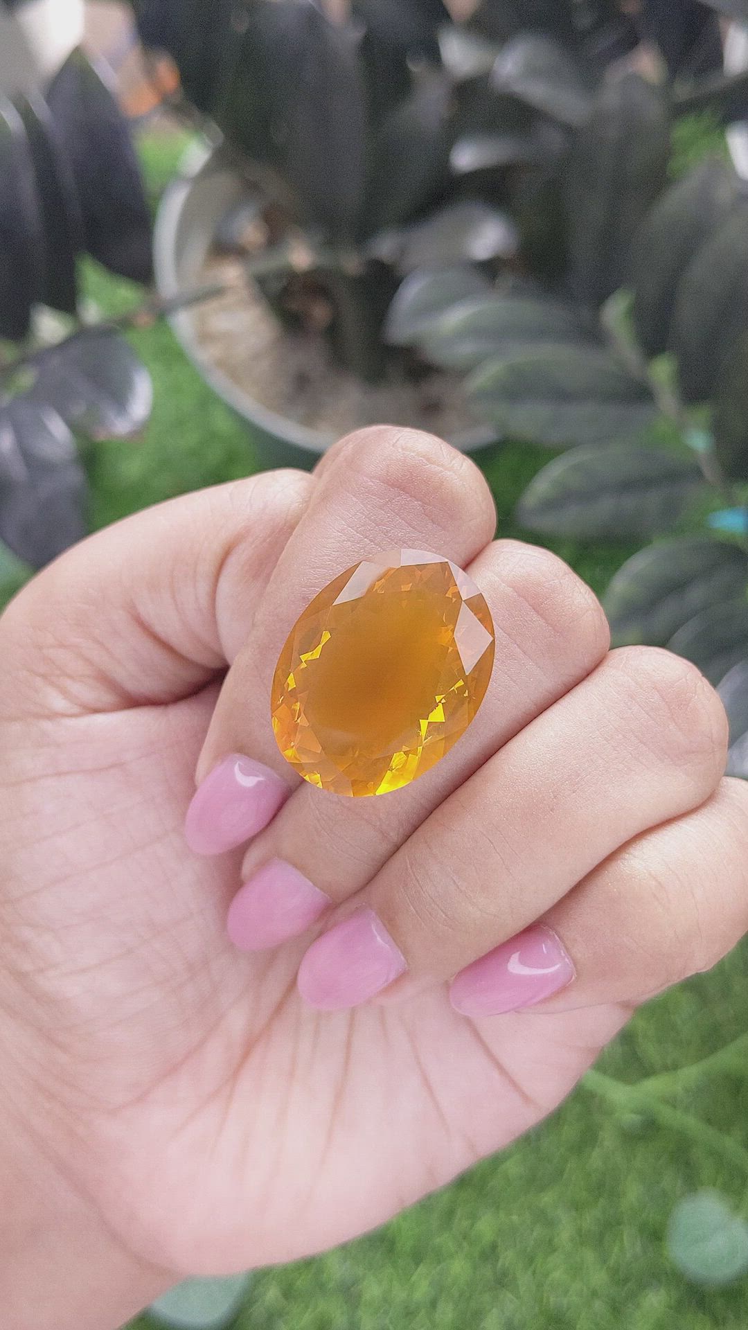 24.01 Ct. Orange Fire Opal from Mexico Size Video