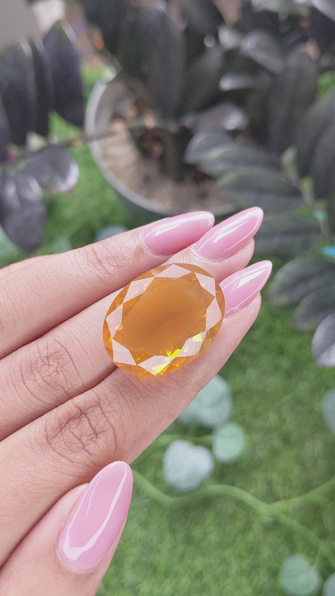 24.01 Ct. Orange Fire Opal from Mexico Size Video