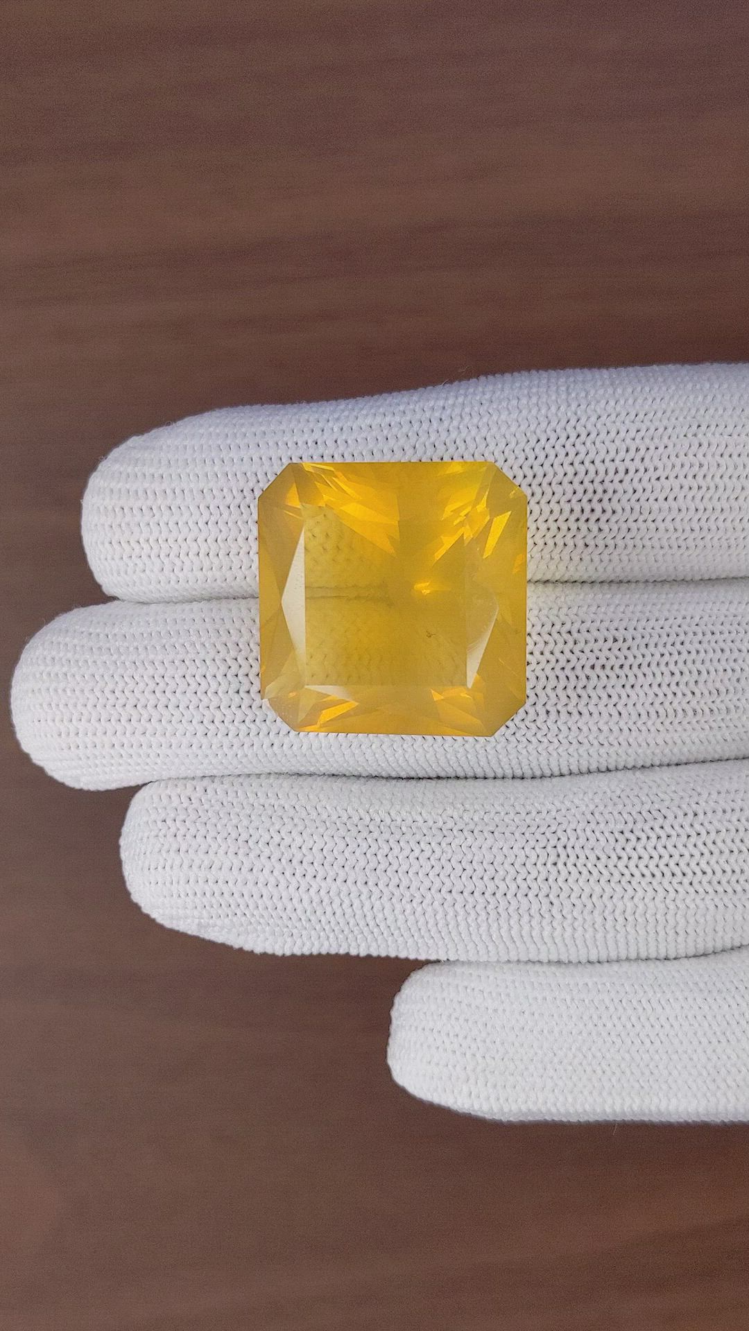 37.20 Ct. Orange Fire Opal from Mexico Size Video