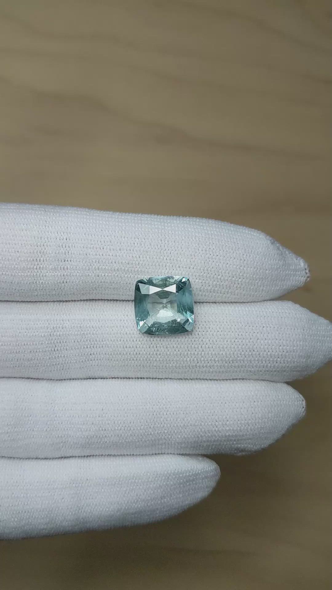 5.57 Ct. Blue Aquamarine from Brazil Size Video
