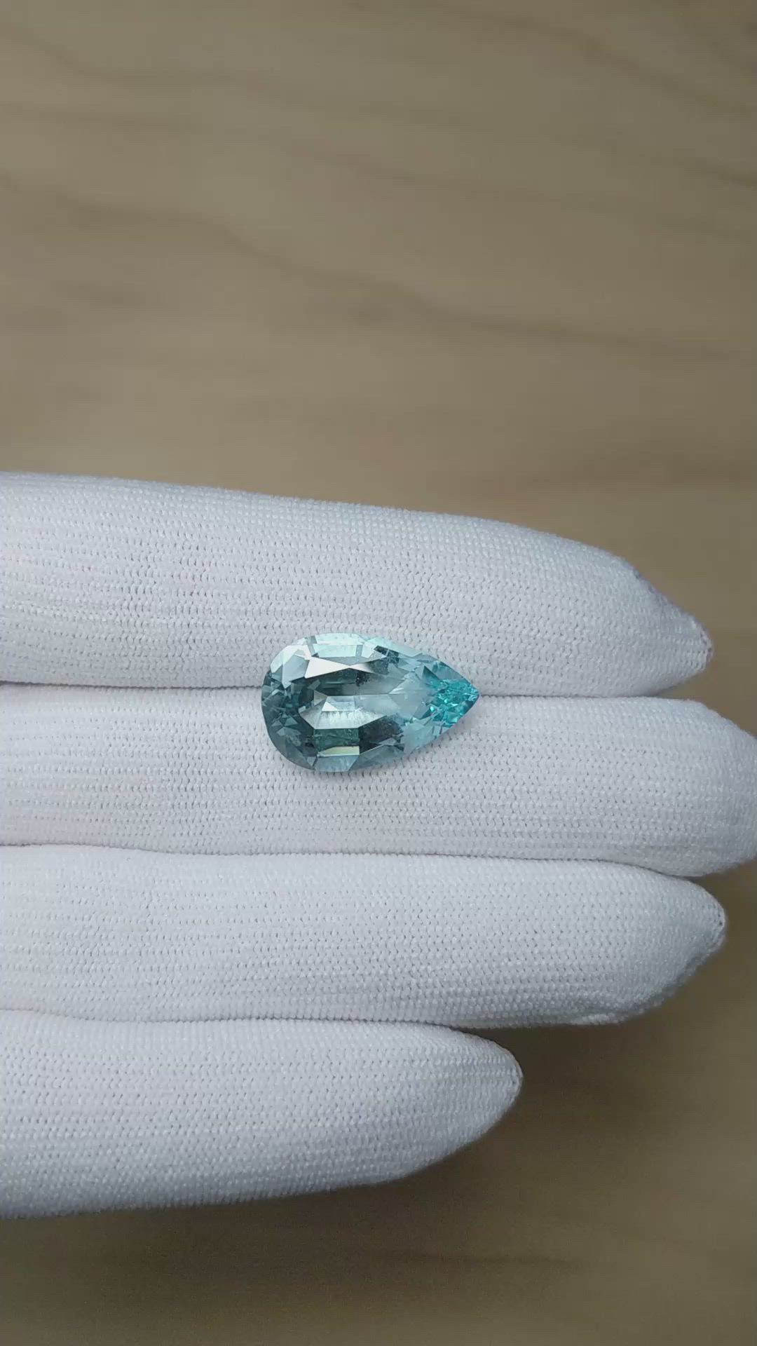 11.70 Ct. Blue Aquamarine from Brazil Size Video