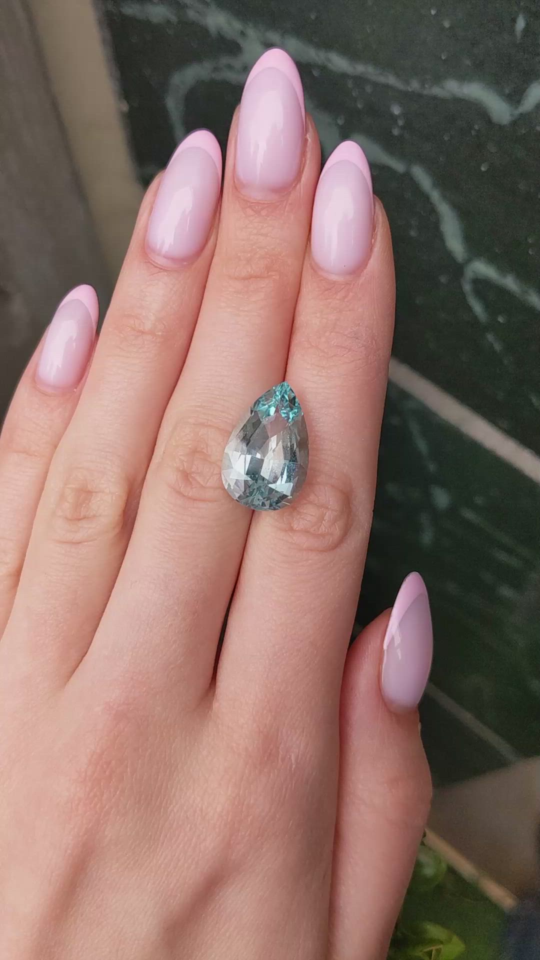 11.70 Ct. Blue Aquamarine from Brazil Size Video