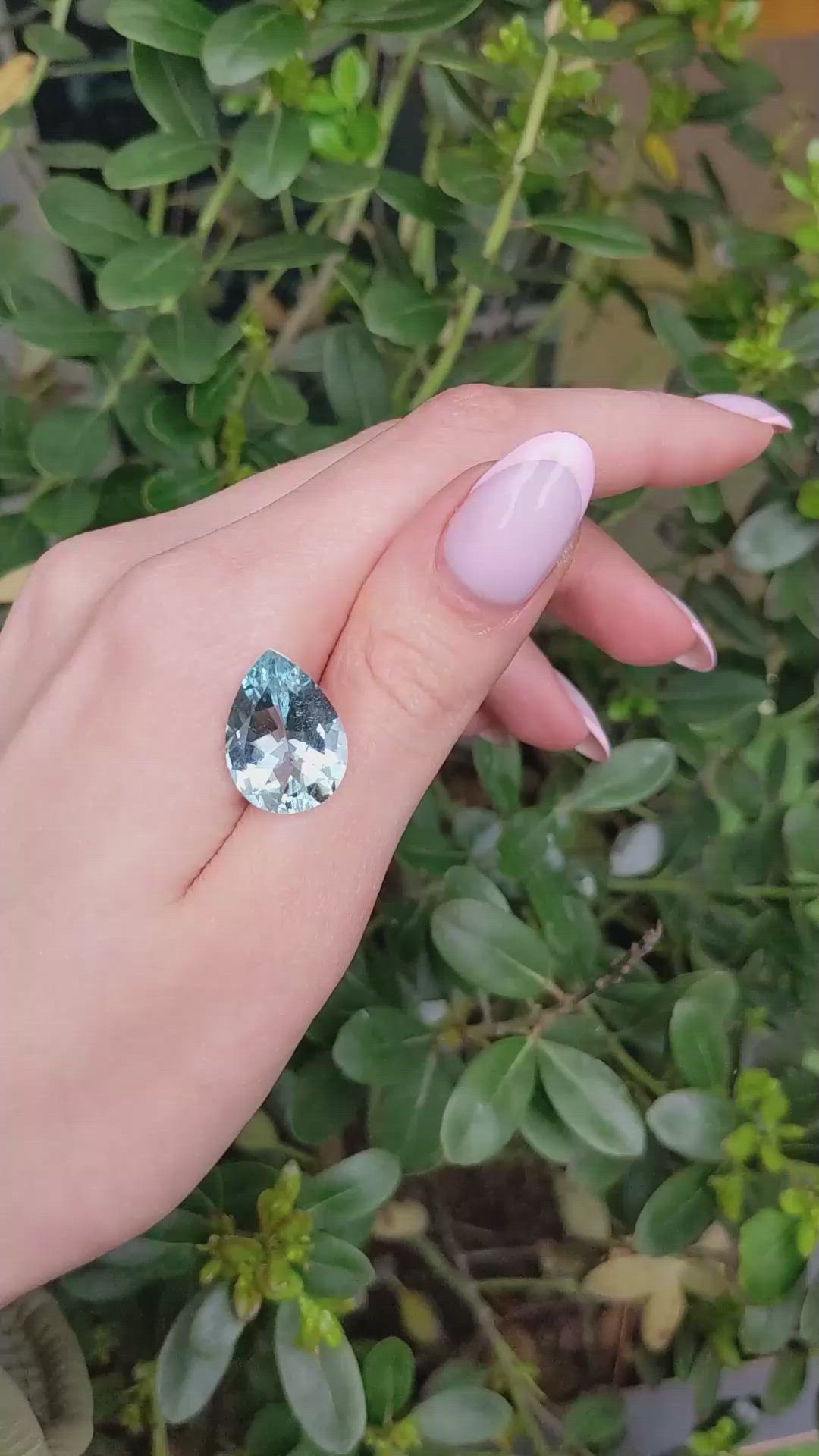 11.38 Ct. Blue Aquamarine from Brazil Size Video