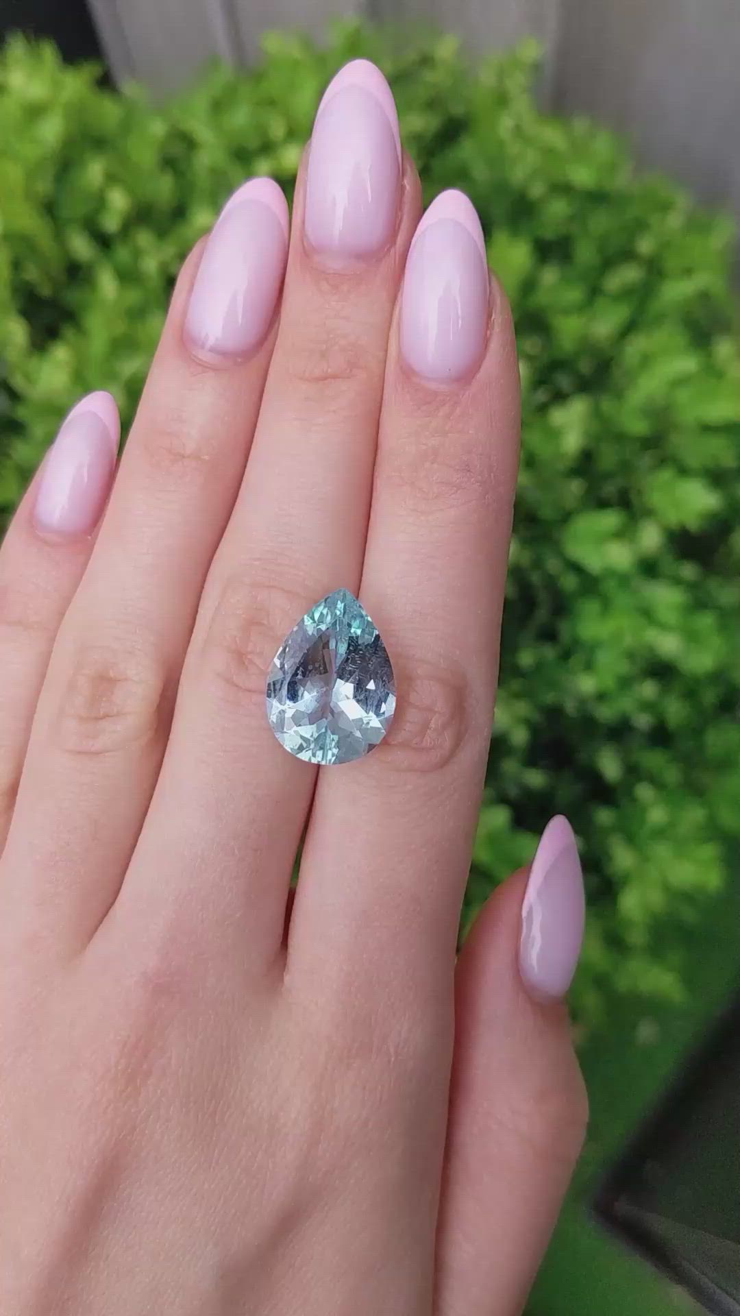 11.38 Ct. Blue Aquamarine from Brazil Size Video