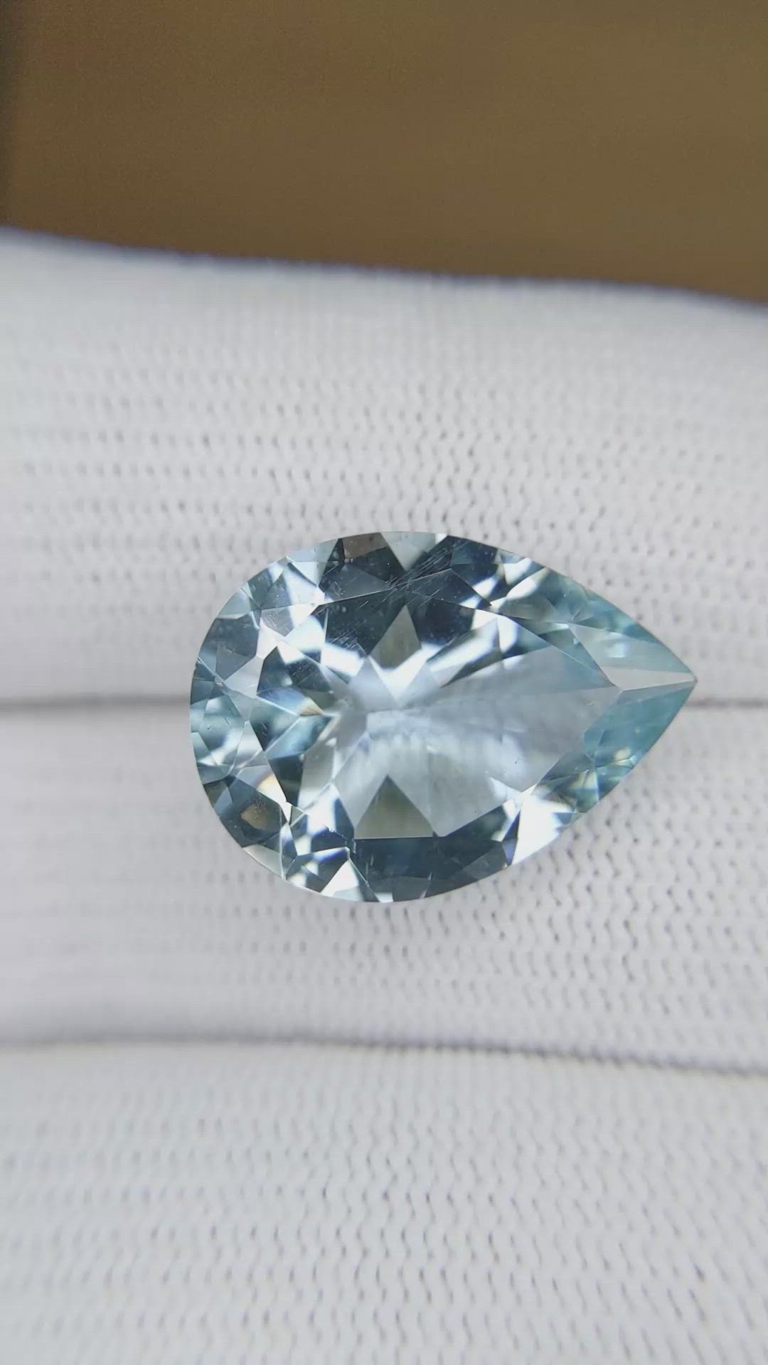 11.38 Ct. Blue Aquamarine from Brazil Size Video