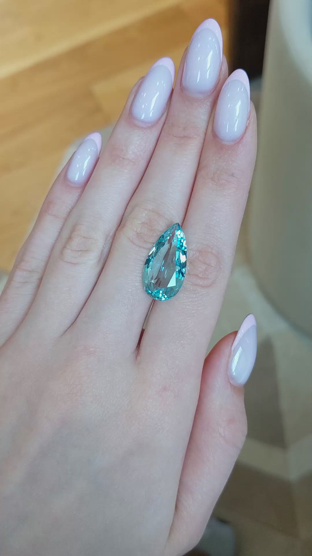 8.81 Ct. Blue Aquamarine from Brazil Size Video