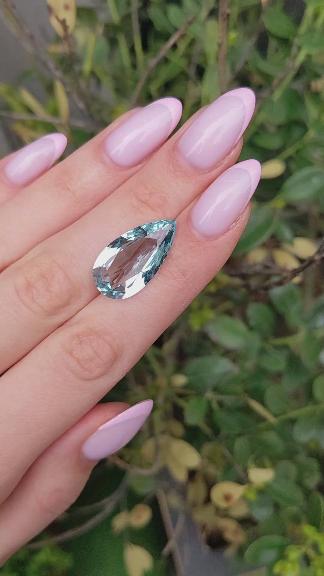8.81 Ct. Blue Aquamarine from Brazil Size Video
