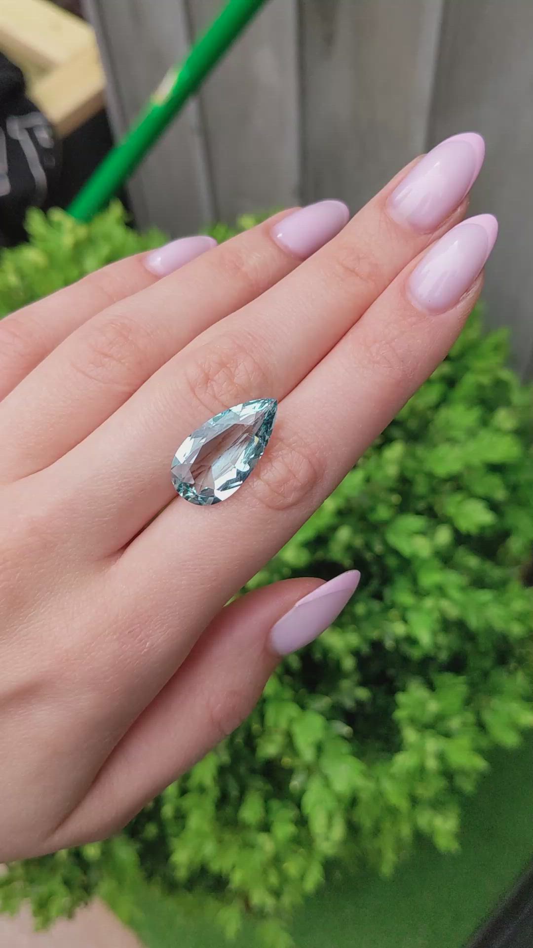 8.81 Ct. Blue Aquamarine from Brazil Size Video