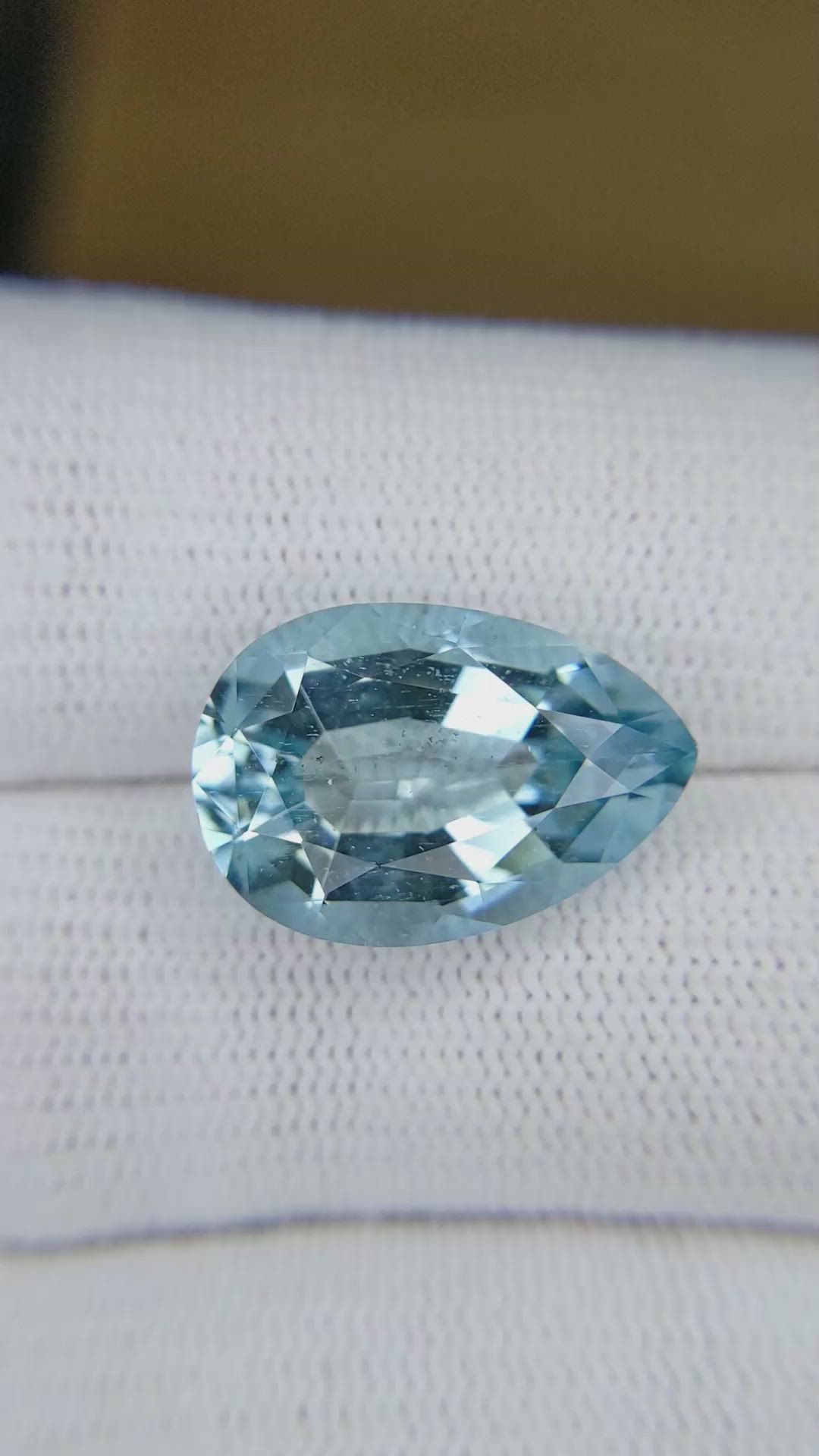 9.45 Ct. Blue Aquamarine from Brazil Size Video