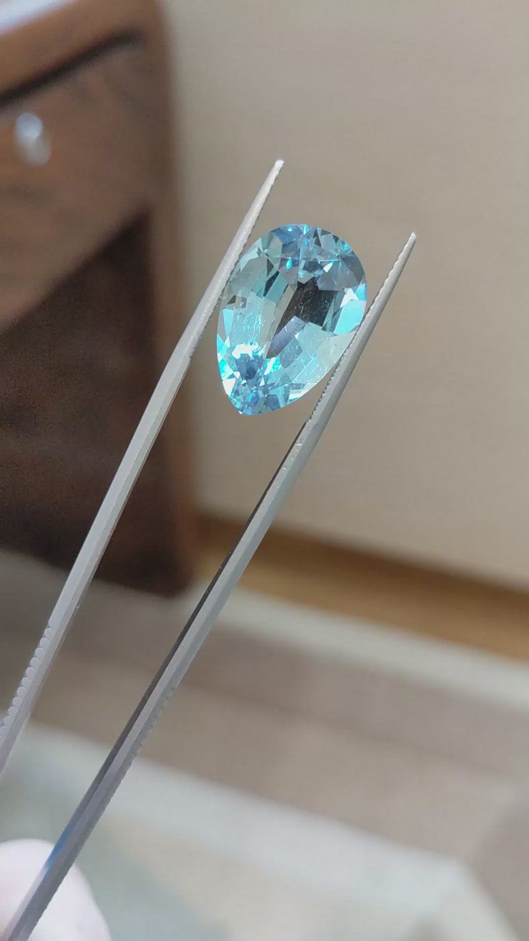 9.45 Ct. Blue Aquamarine from Brazil Size Video