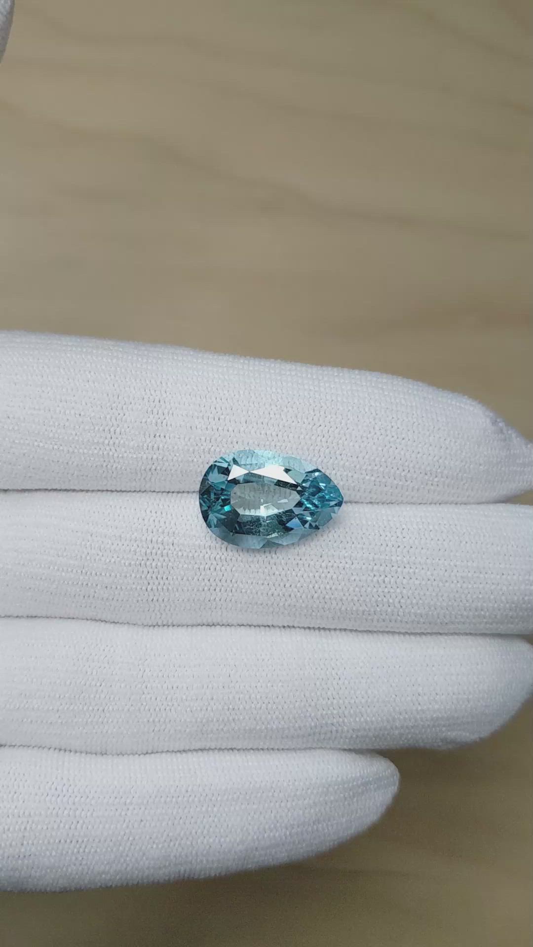 9.45 Ct. Blue Aquamarine from Brazil Size Video
