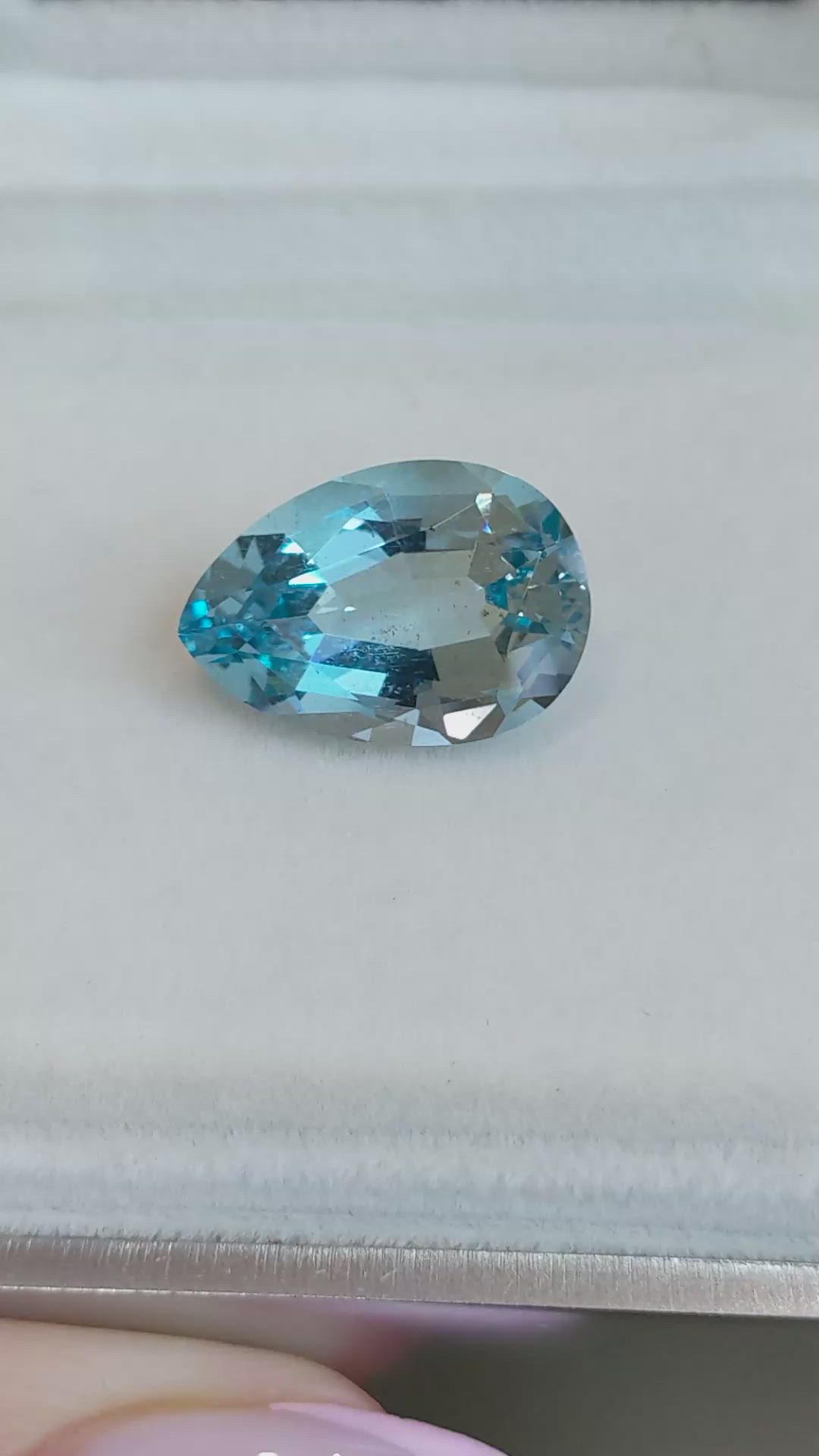 9.45 Ct. Blue Aquamarine from Brazil Size Video