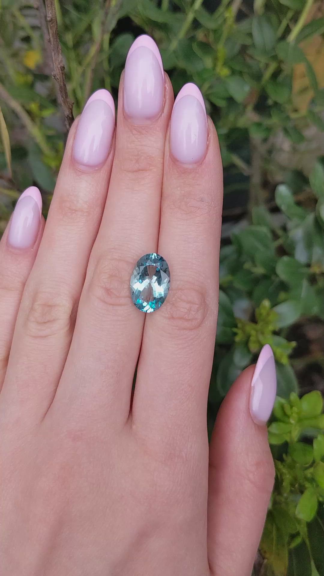 5.61 Ct. Blue Aquamarine from Brazil Size Video