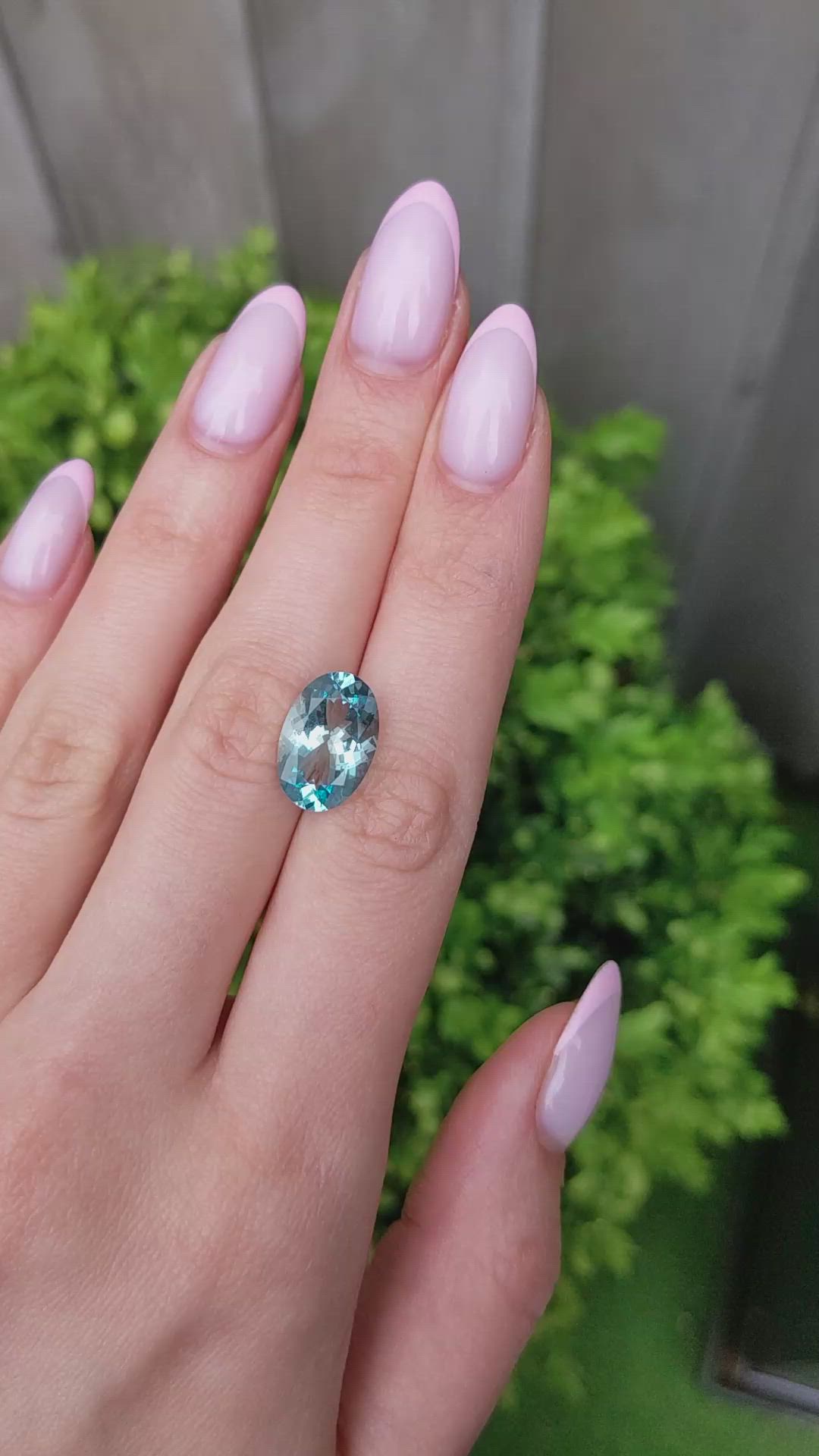5.61 Ct. Blue Aquamarine from Brazil Size Video