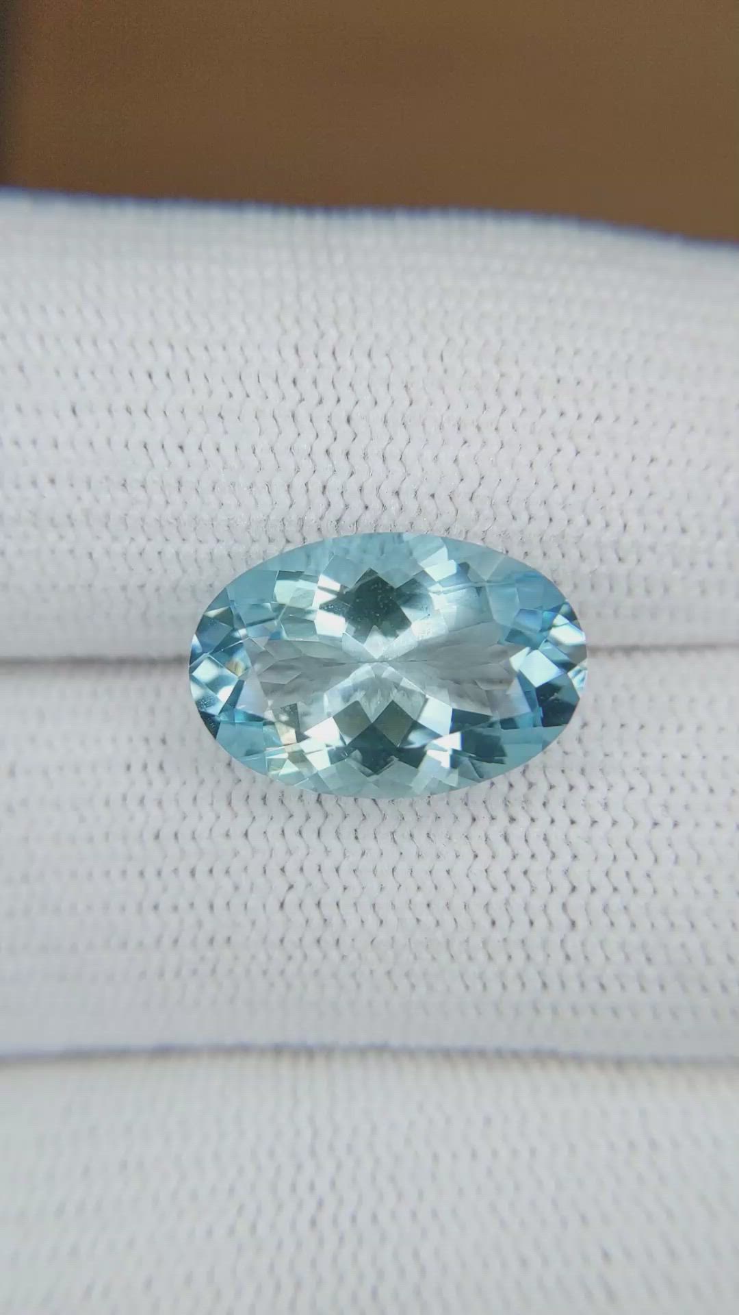 5.61 Ct. Blue Aquamarine from Brazil Size Video