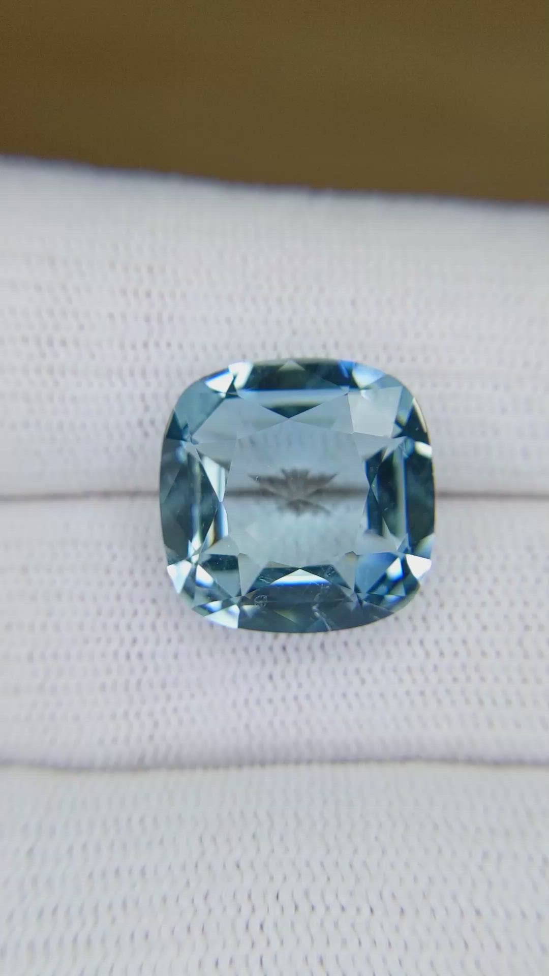 11.86 Ct. Blue Aquamarine from Brazil Size Video