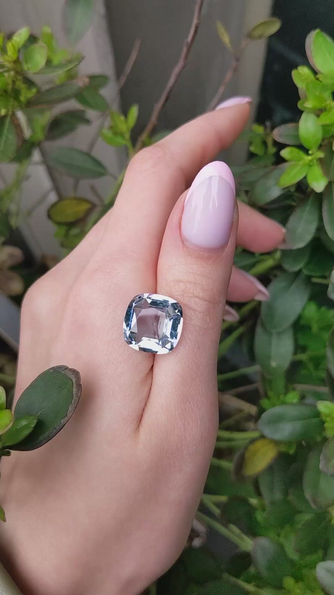11.86 Ct. Blue Aquamarine from Brazil Size Video