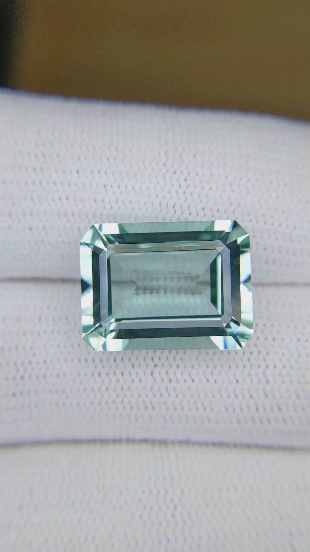 10.09 Ct. Greenish Blue Aquamarine from Brazil Size Video