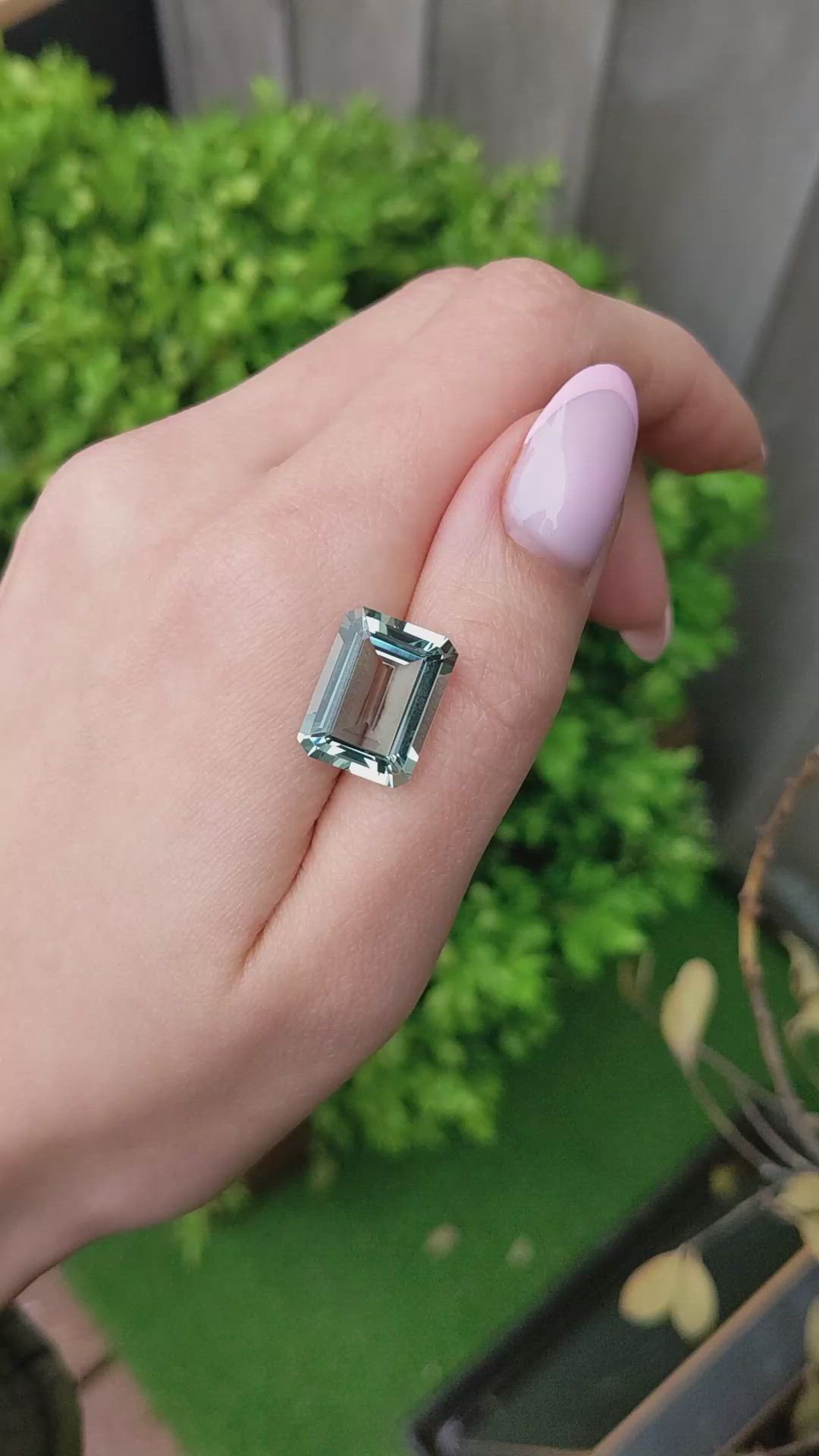 10.09 Ct. Greenish Blue Aquamarine from Brazil Size Video