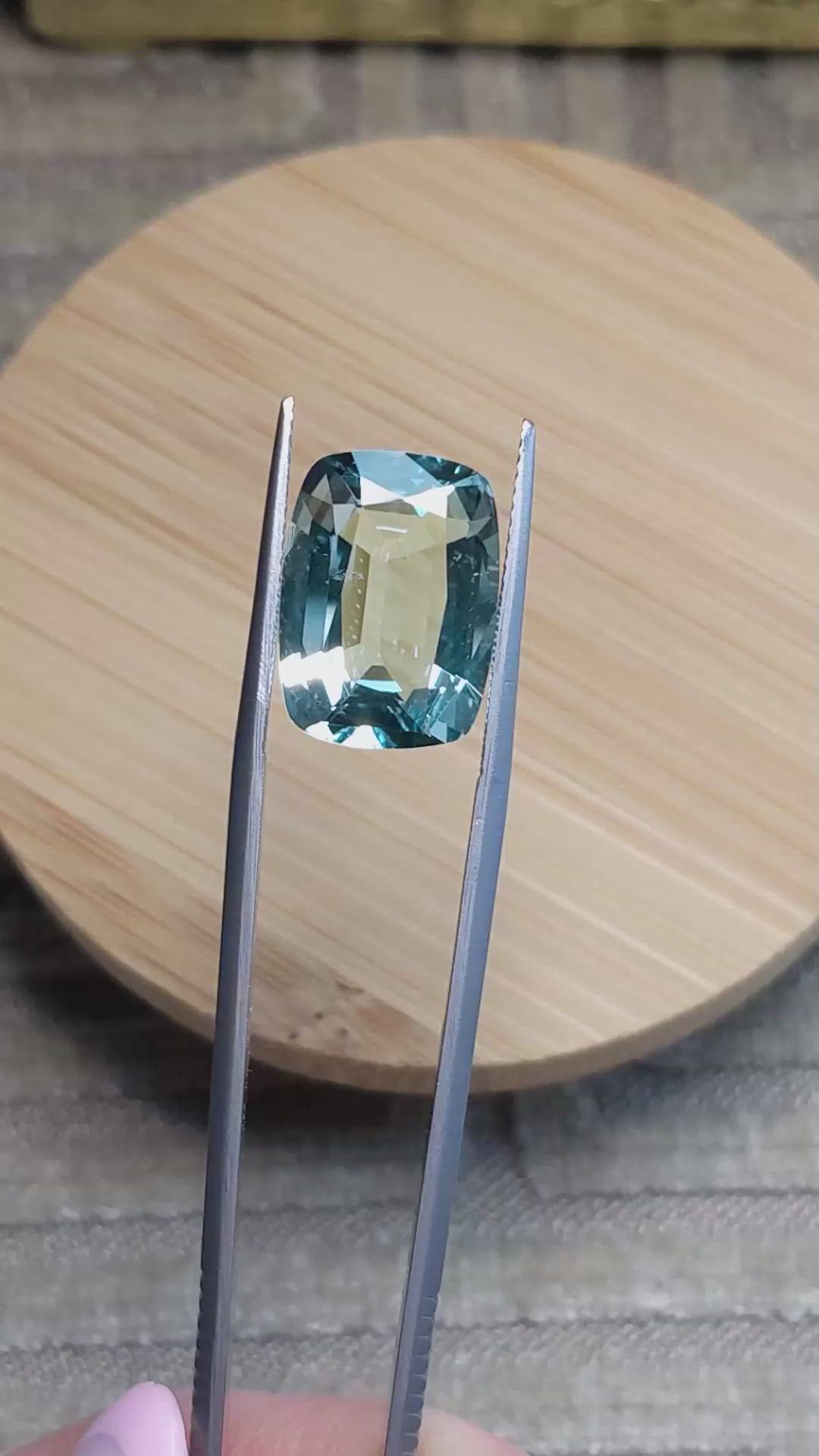 8.55 Ct. Blue Aquamarine from Brazil Size Video
