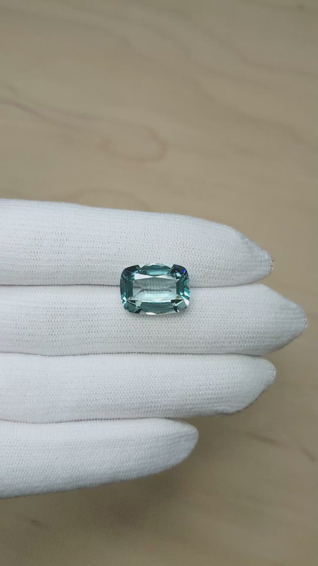 8.55 Ct. Blue Aquamarine from Brazil Size Video