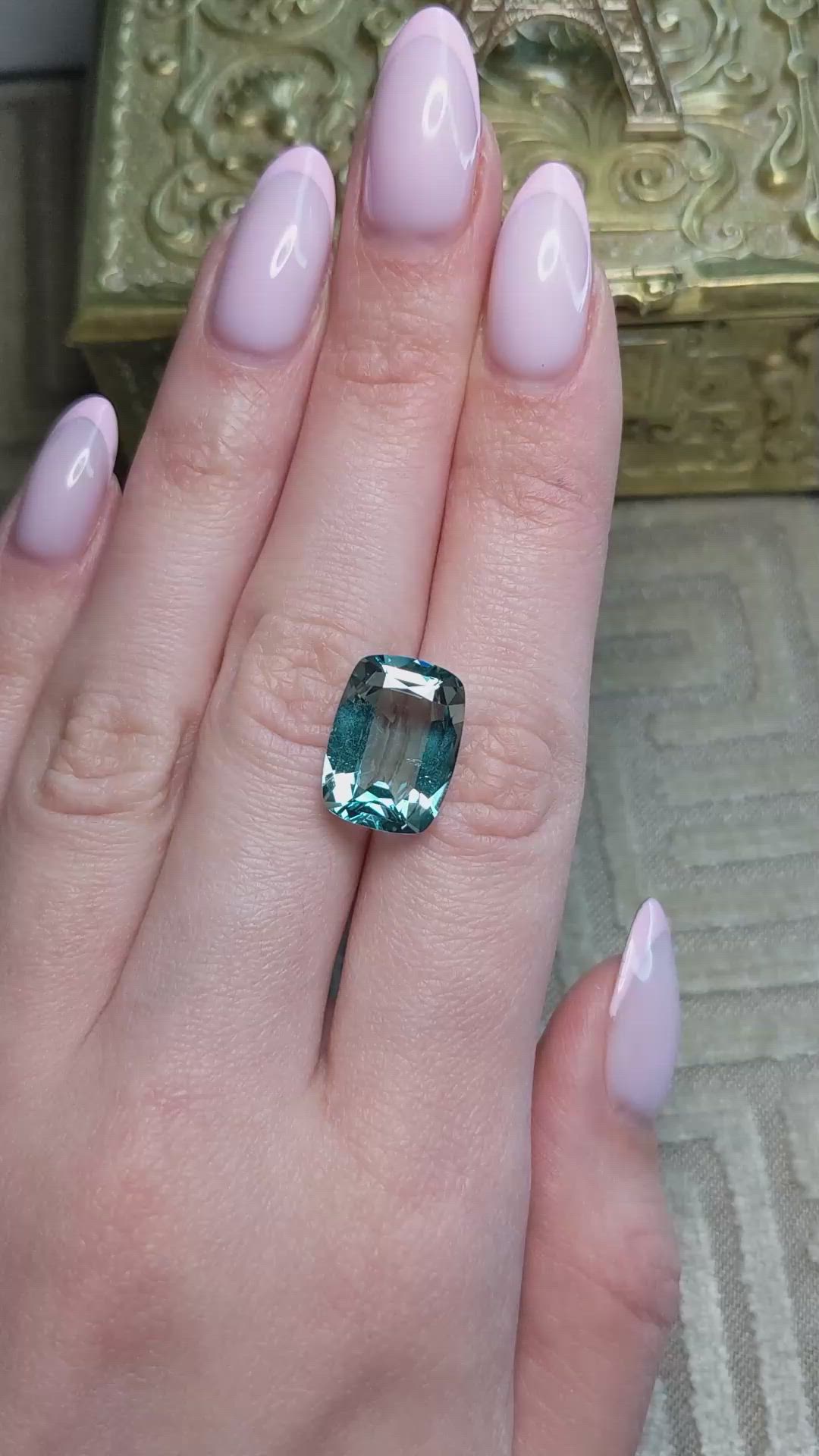 8.55 Ct. Blue Aquamarine from Brazil Size Video