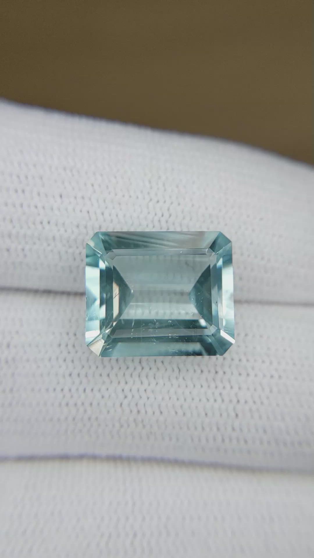 7.87 Ct. Blue Aquamarine from Brazil Size Video