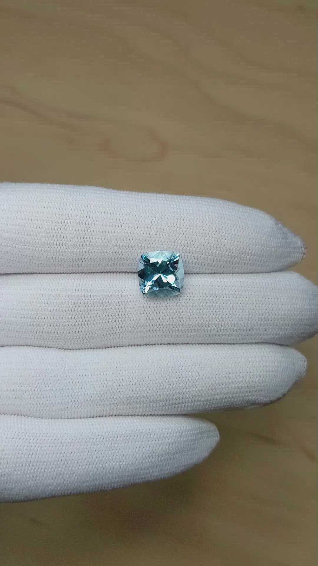 3.80 Ct. Blue Aquamarine from Brazil Size Video