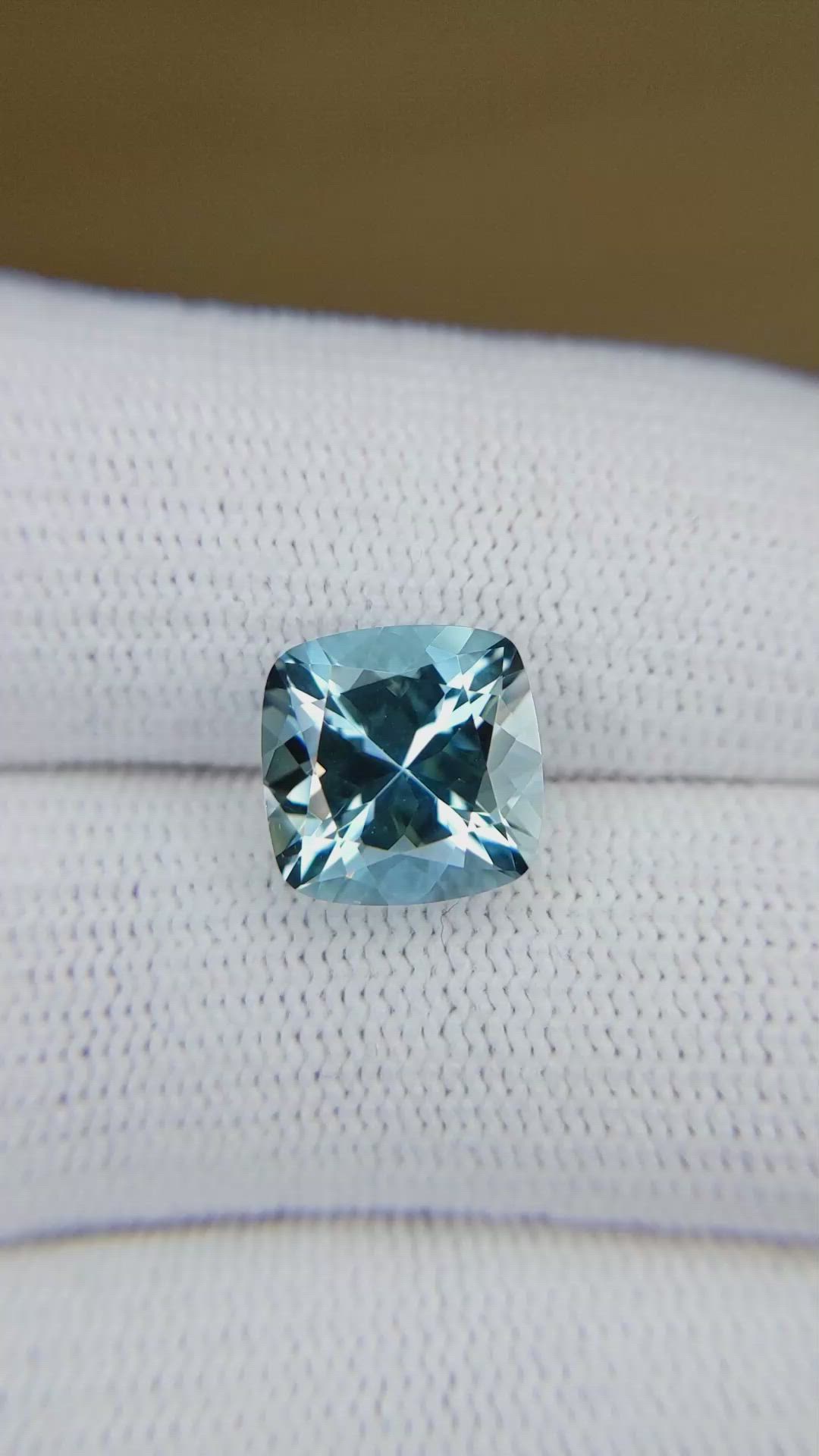 3.80 Ct. Blue Aquamarine from Brazil Size Video