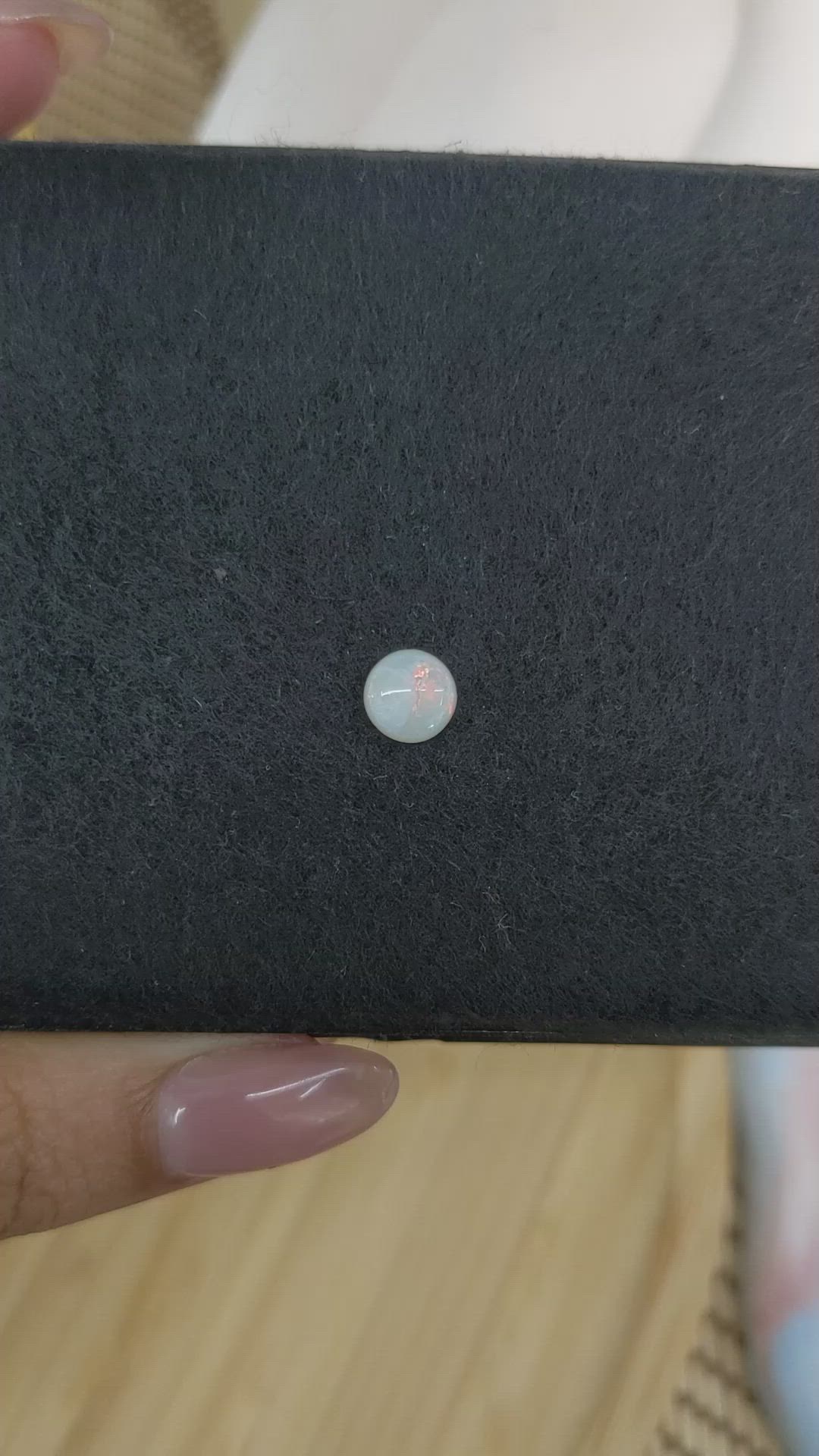 0.83 Ct. Multi Color Cabochon White Opal from Brazil Size Video
