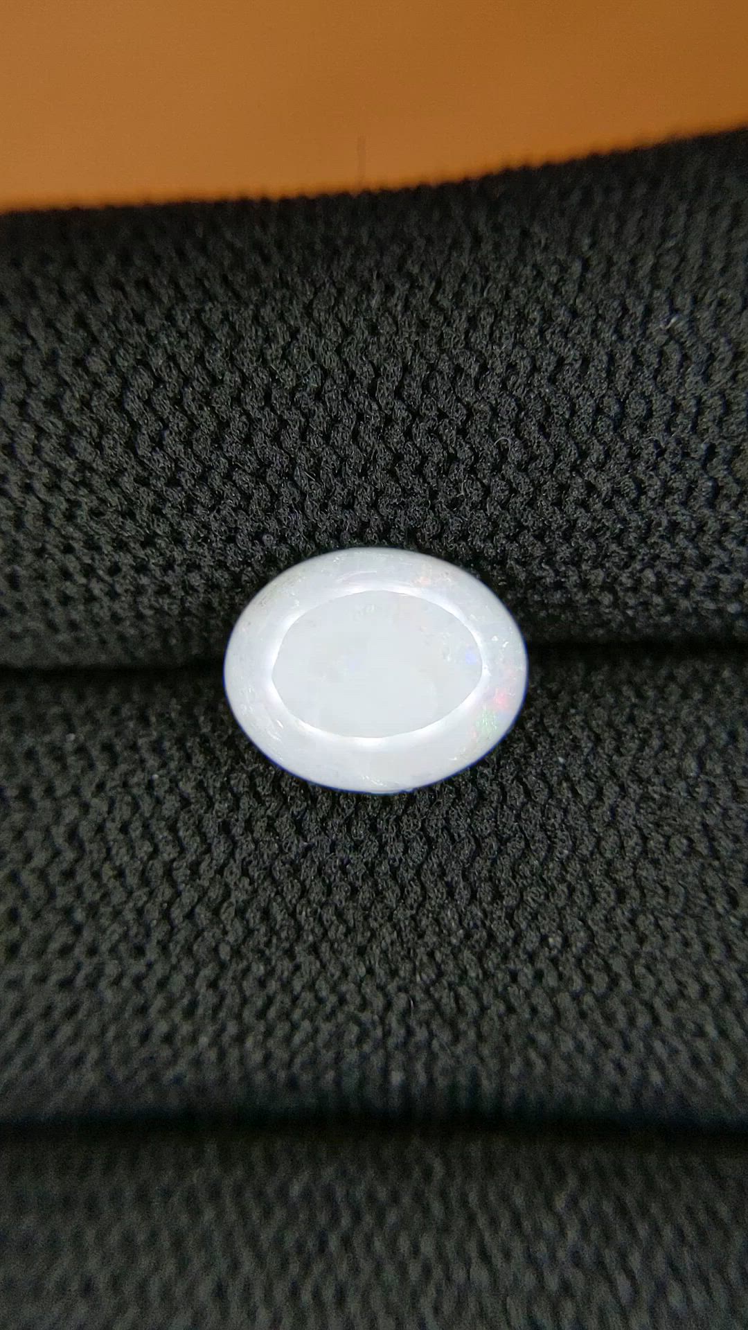 1.20 Ct. Multi Color Cabochon White Opal from Brazil Size Video