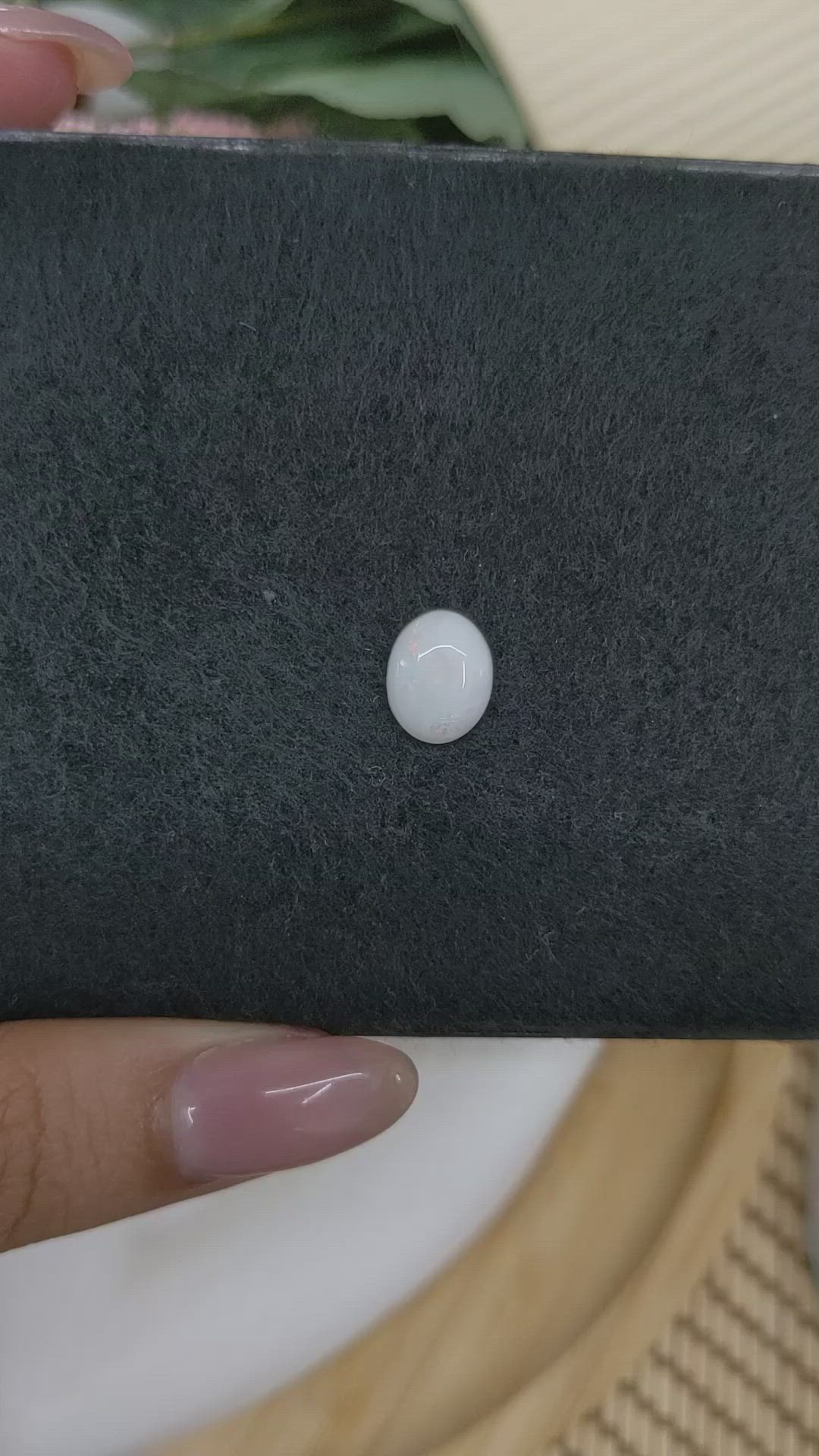1.53 Ct. Multi Color Cabochon White Opal from Brazil Size Video
