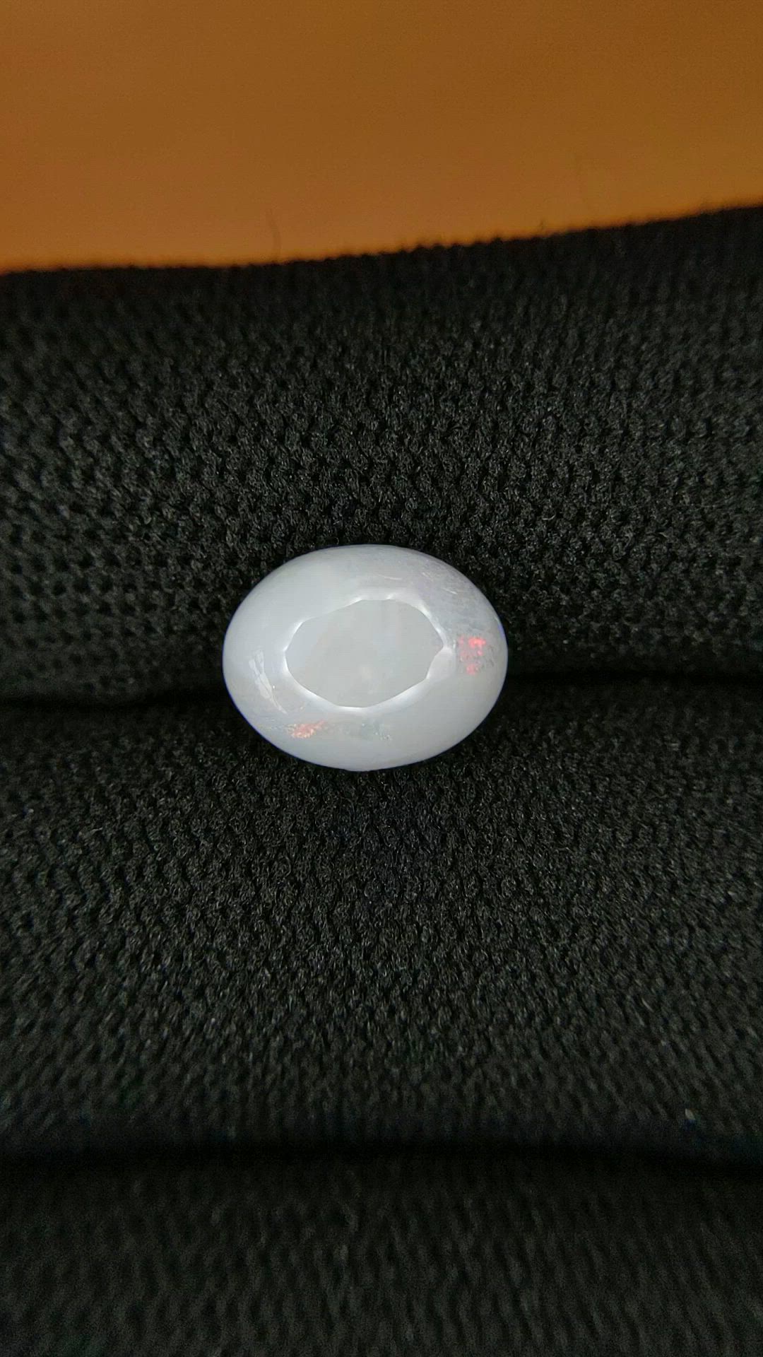1.53 Ct. Multi Color Cabochon White Opal from Brazil Size Video