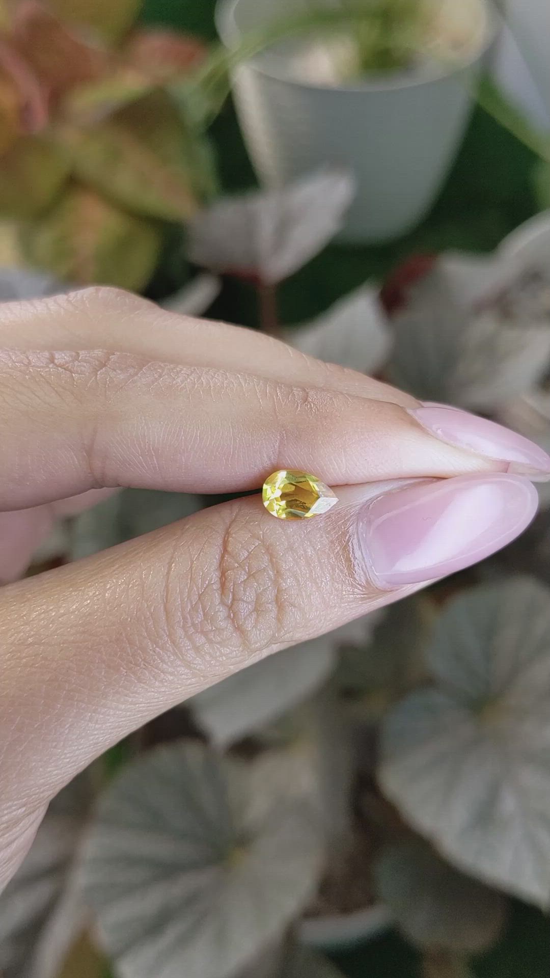 1.10 Ct. Orangish Yellow Citrine from Ceylon (Sri Lanka) Size Video