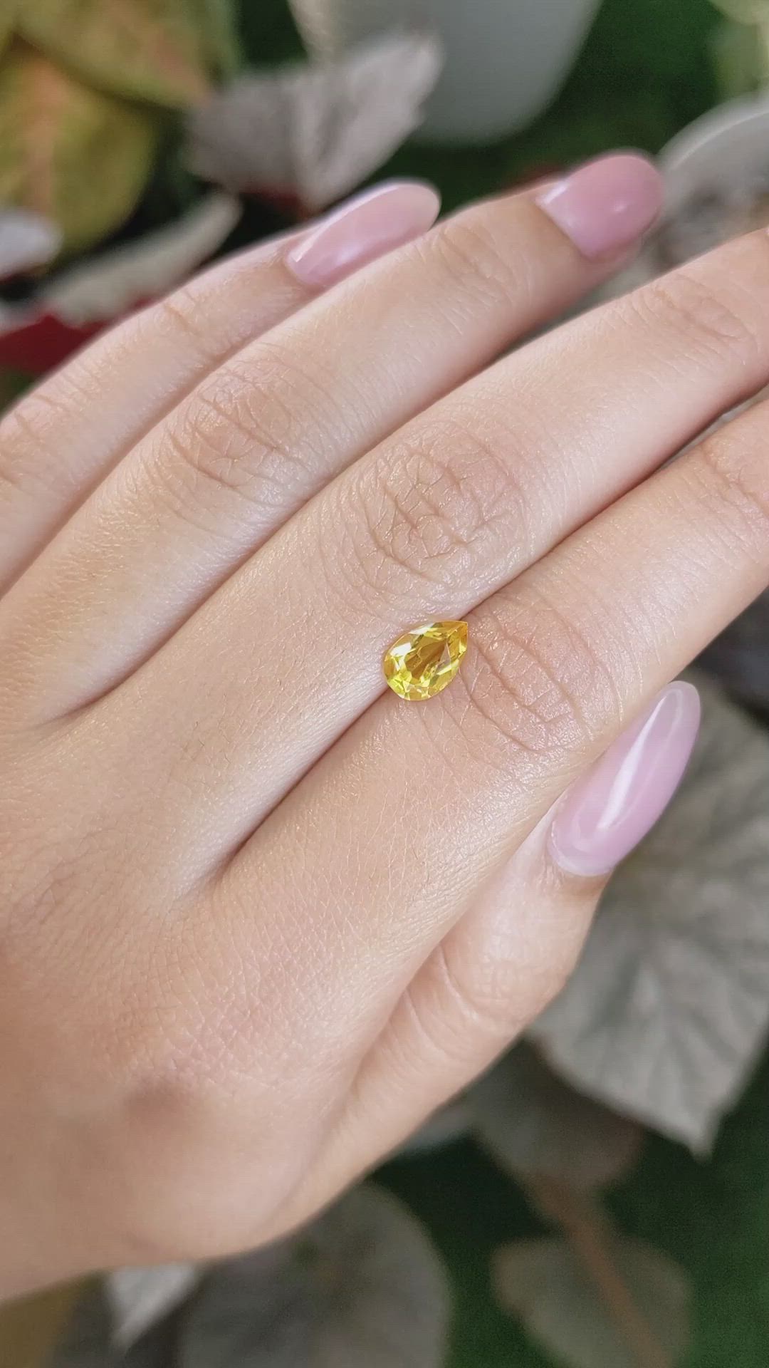 1.10 Ct. Orangish Yellow Citrine from Ceylon (Sri Lanka) Size Video