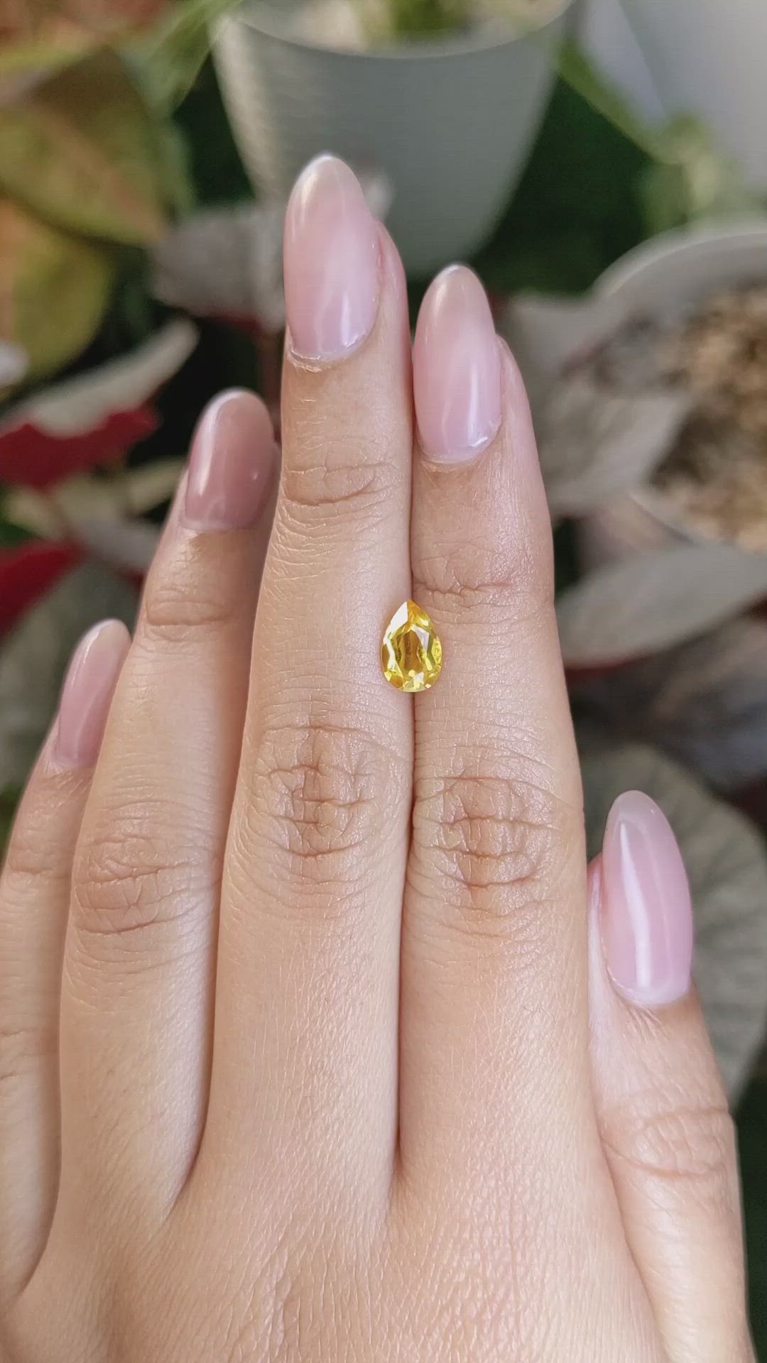 1.10 Ct. Orangish Yellow Citrine from Ceylon (Sri Lanka) Size Video