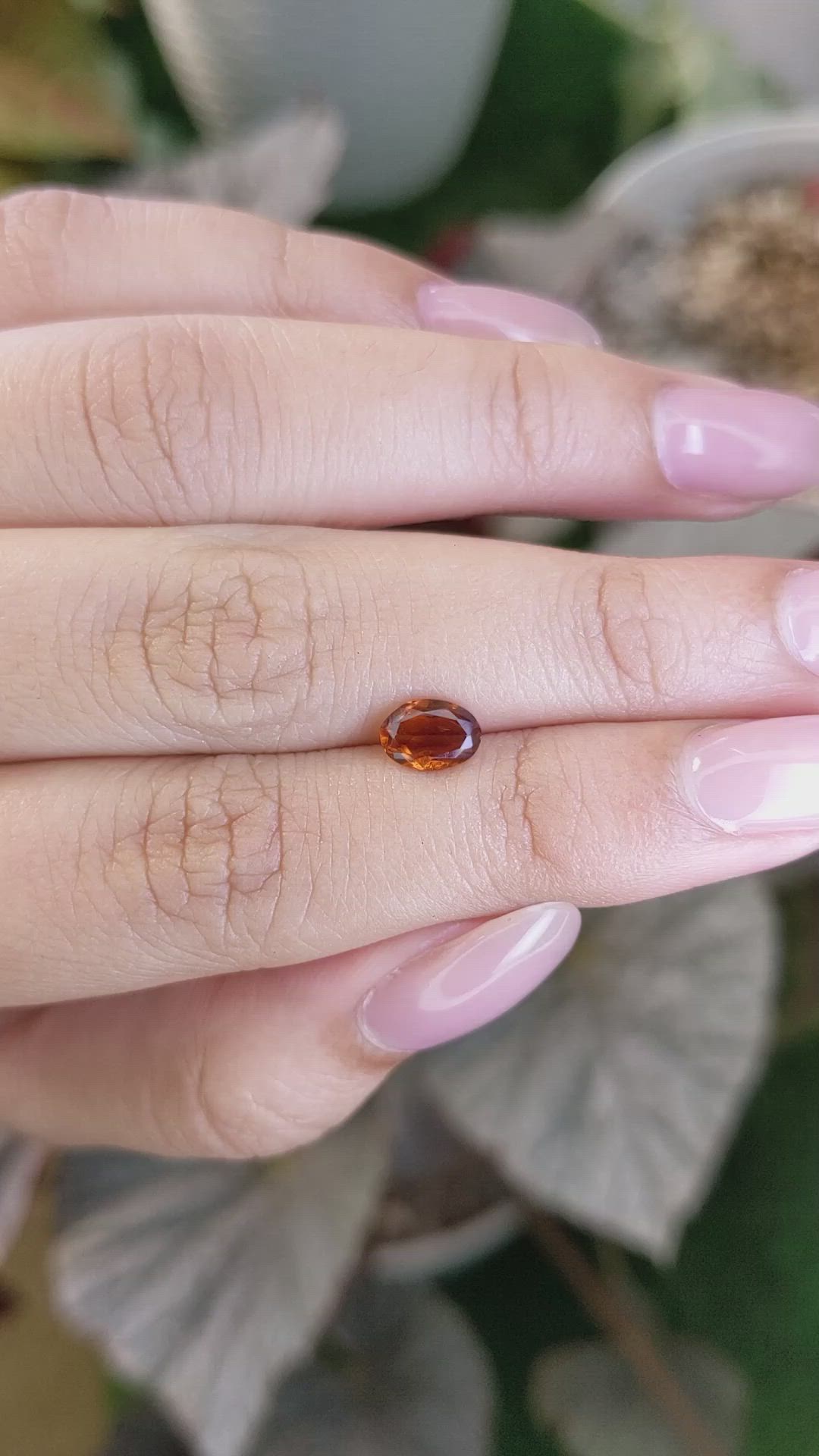 0.69 Ct. Brownish Orange Madeira Citrine from Brazil Size Video