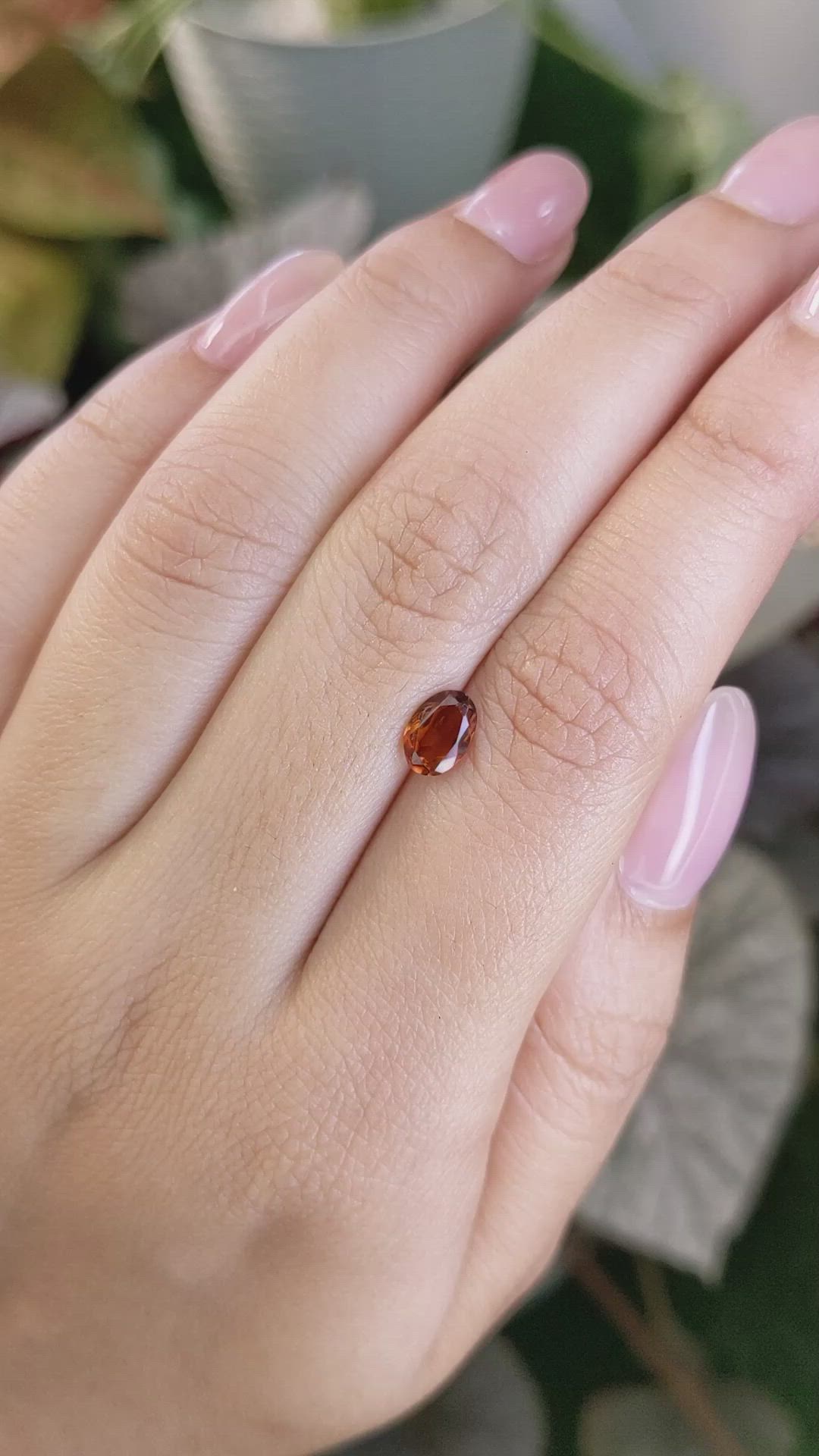 0.69 Ct. Brownish Orange Madeira Citrine from Brazil Size Video