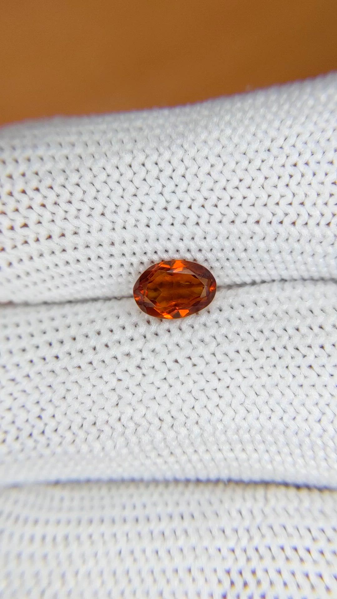 0.69 Ct. Brownish Orange Madeira Citrine from Brazil Size Video