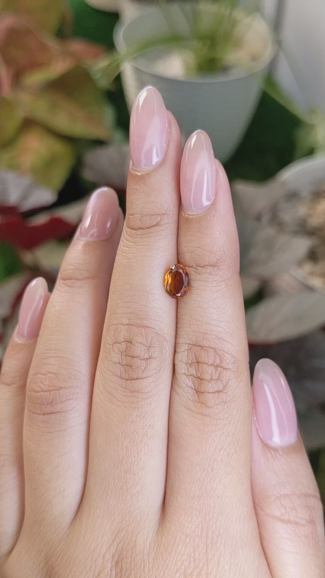 0.79 Ct. Brownish Orange Madeira Citrine from Brazil Size Video