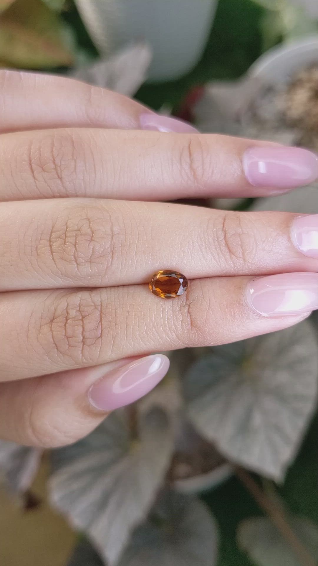0.79 Ct. Brownish Orange Madeira Citrine from Brazil Size Video