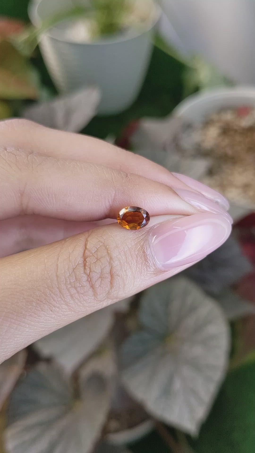 0.79 Ct. Brownish Orange Madeira Citrine from Brazil Size Video